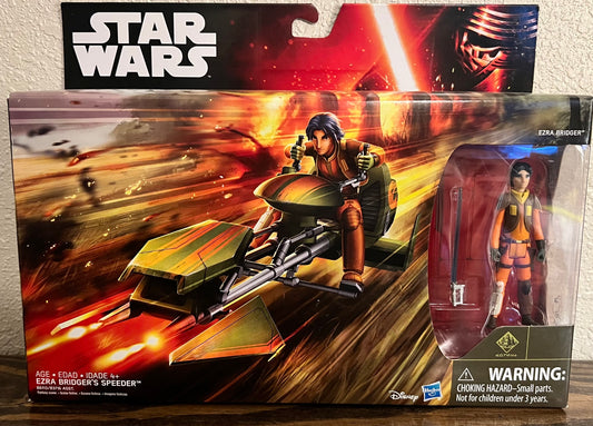 Star Wars Ezra Bridger's Speeder with Ezra Bridger Action Figure New Disney 2015