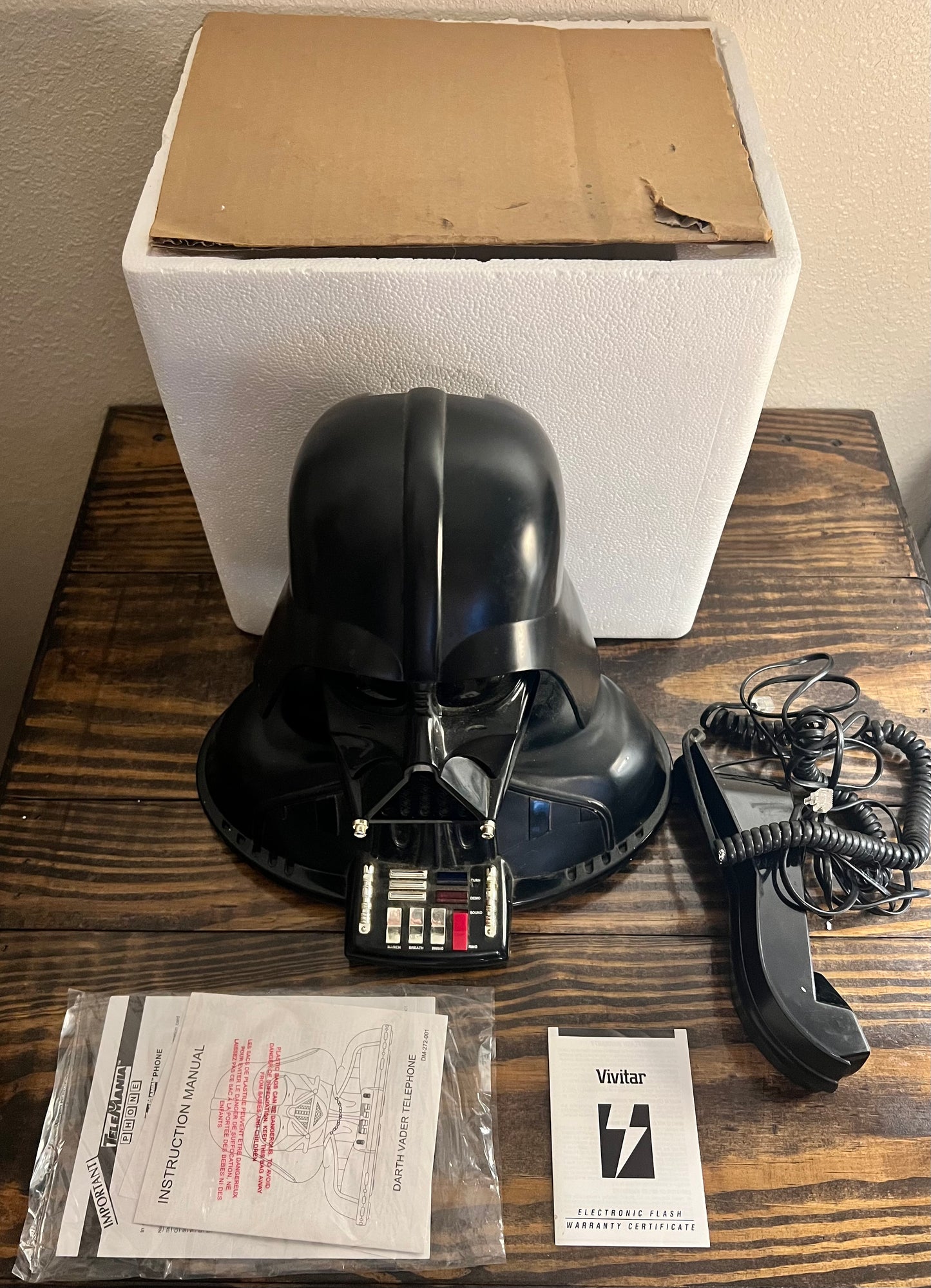 Star Wars Darth Vader Telephone w/ Box Vintage