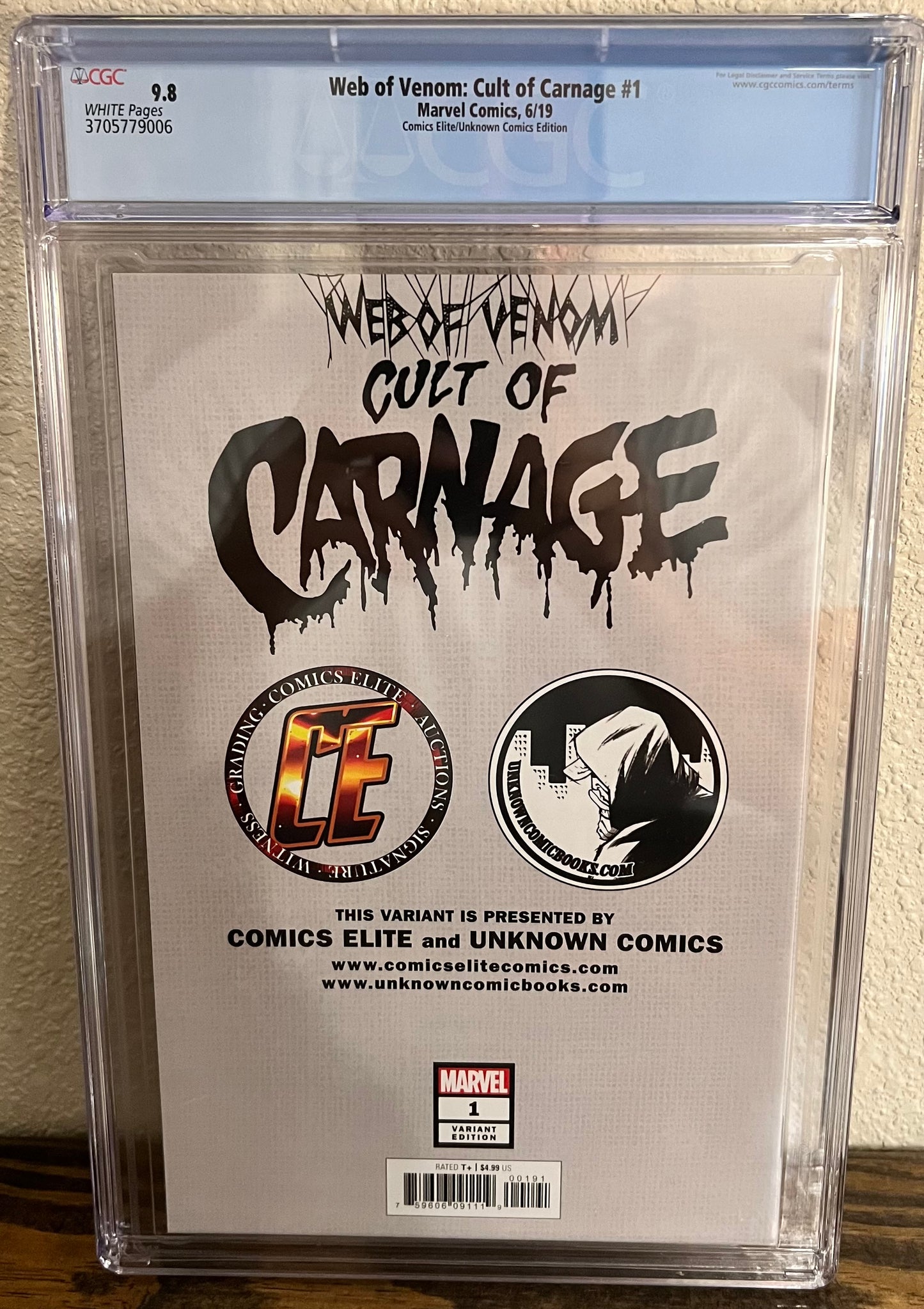 Web of Venom Cult of Carnage #1 Comics Elite Cassara Virgin Variant Marvel 9.8