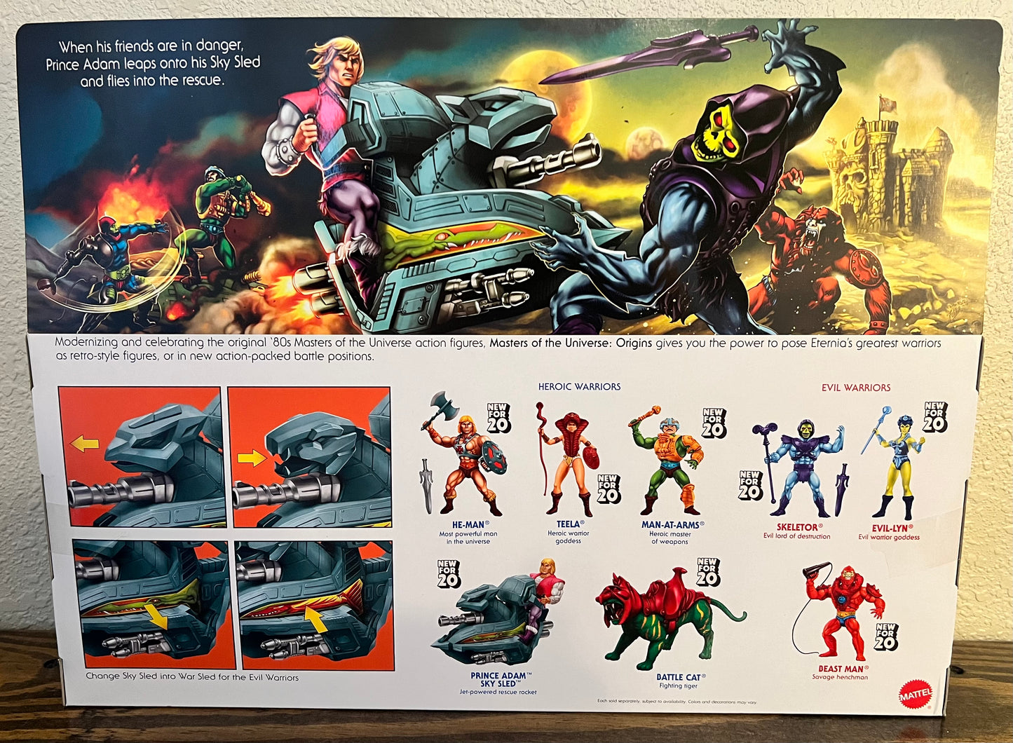 Masters Of The Universe Origins Prince Adam & Sky Sled