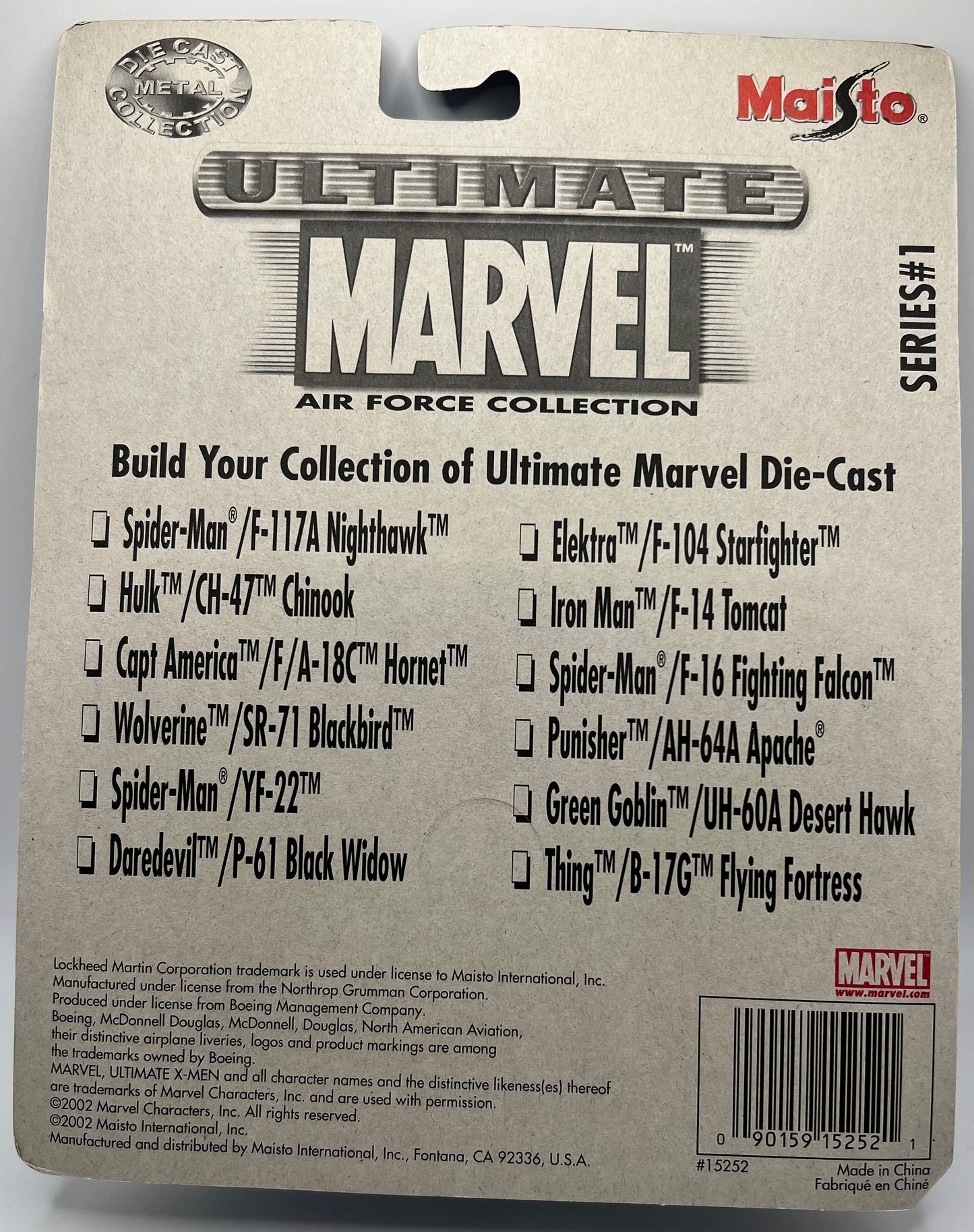 Ultimate Marvel Air Force Collection Punisher AH-64A Apache Helicopter