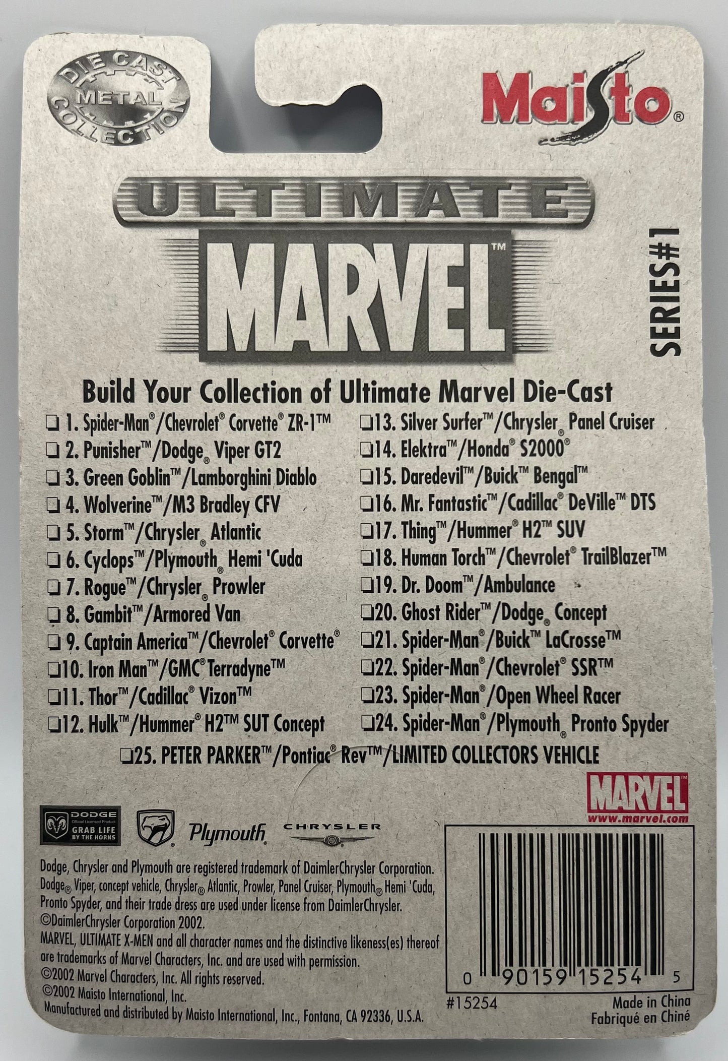 Ultimate Marvel Die-Cast Collection Rogue Chrysler Prowler