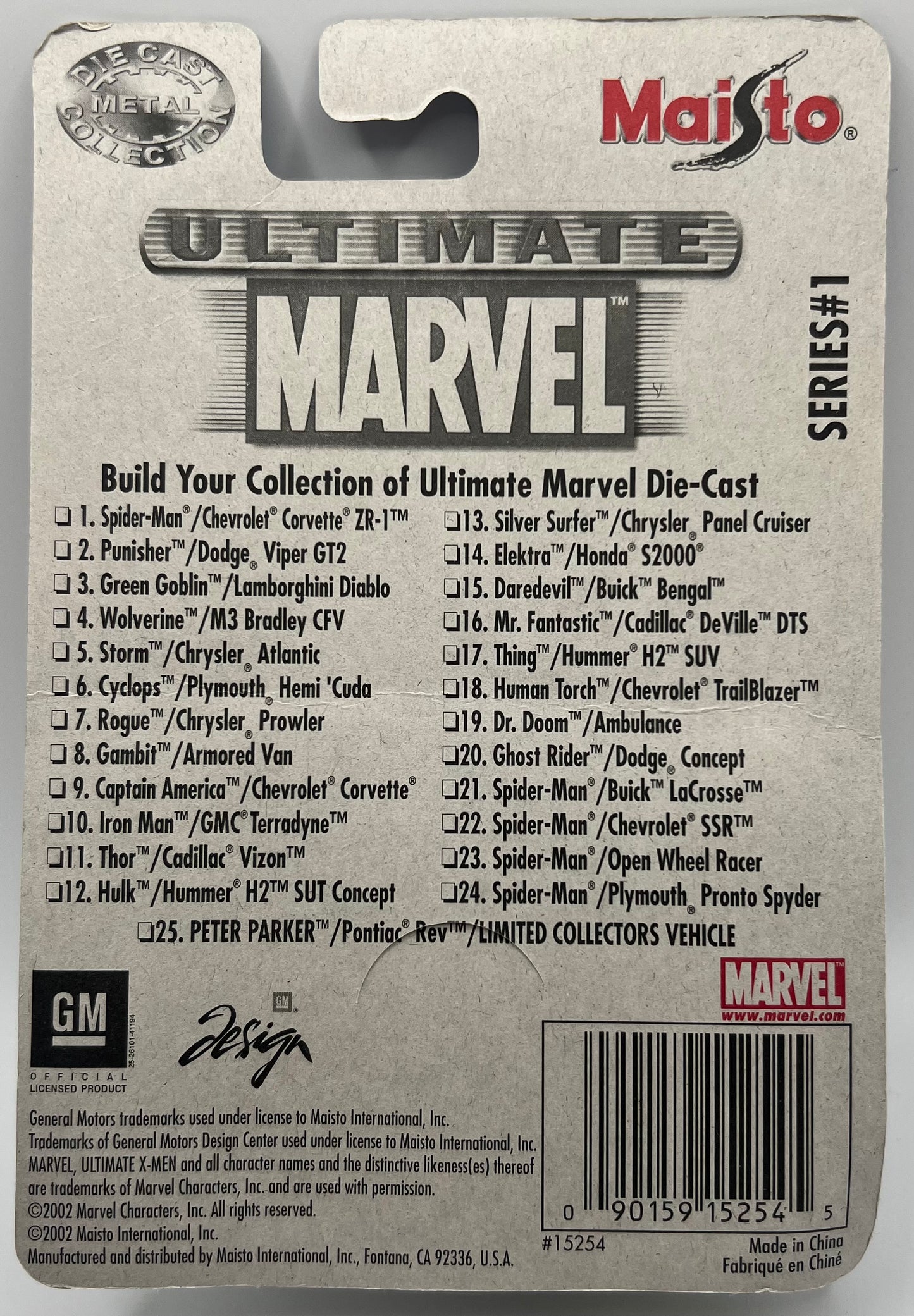 Ultimate Marvel Die-Cast Human Torch Chevrolet Trailblazer