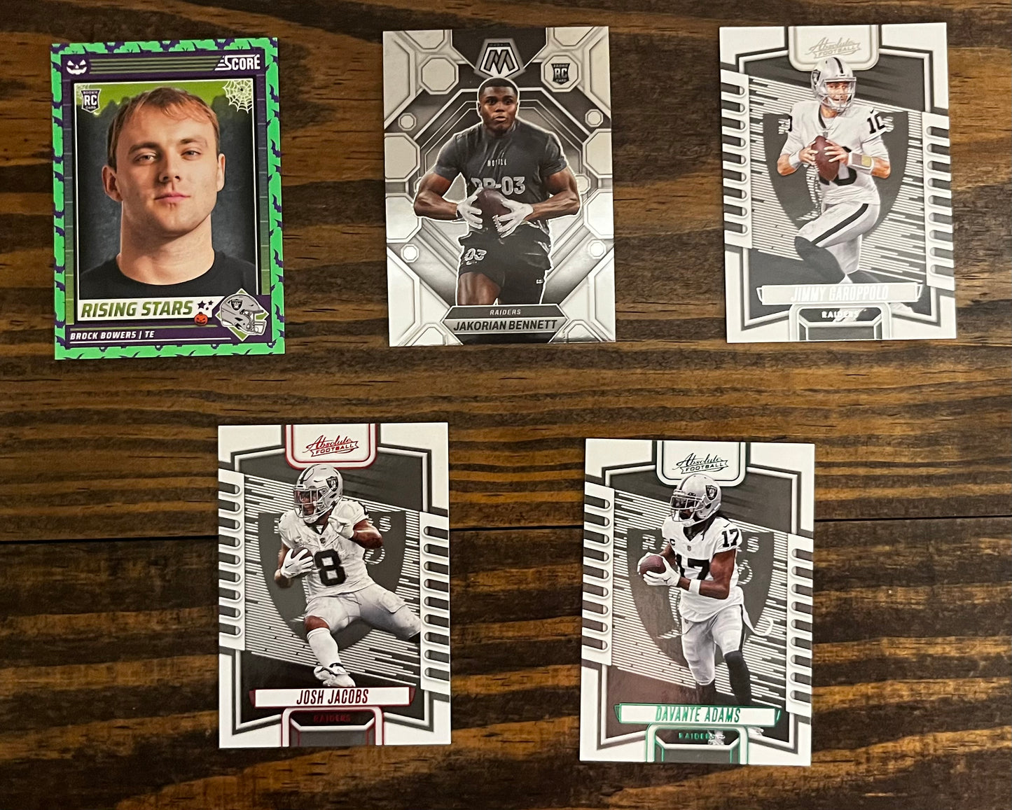 NFL Raiders Football Card Lot