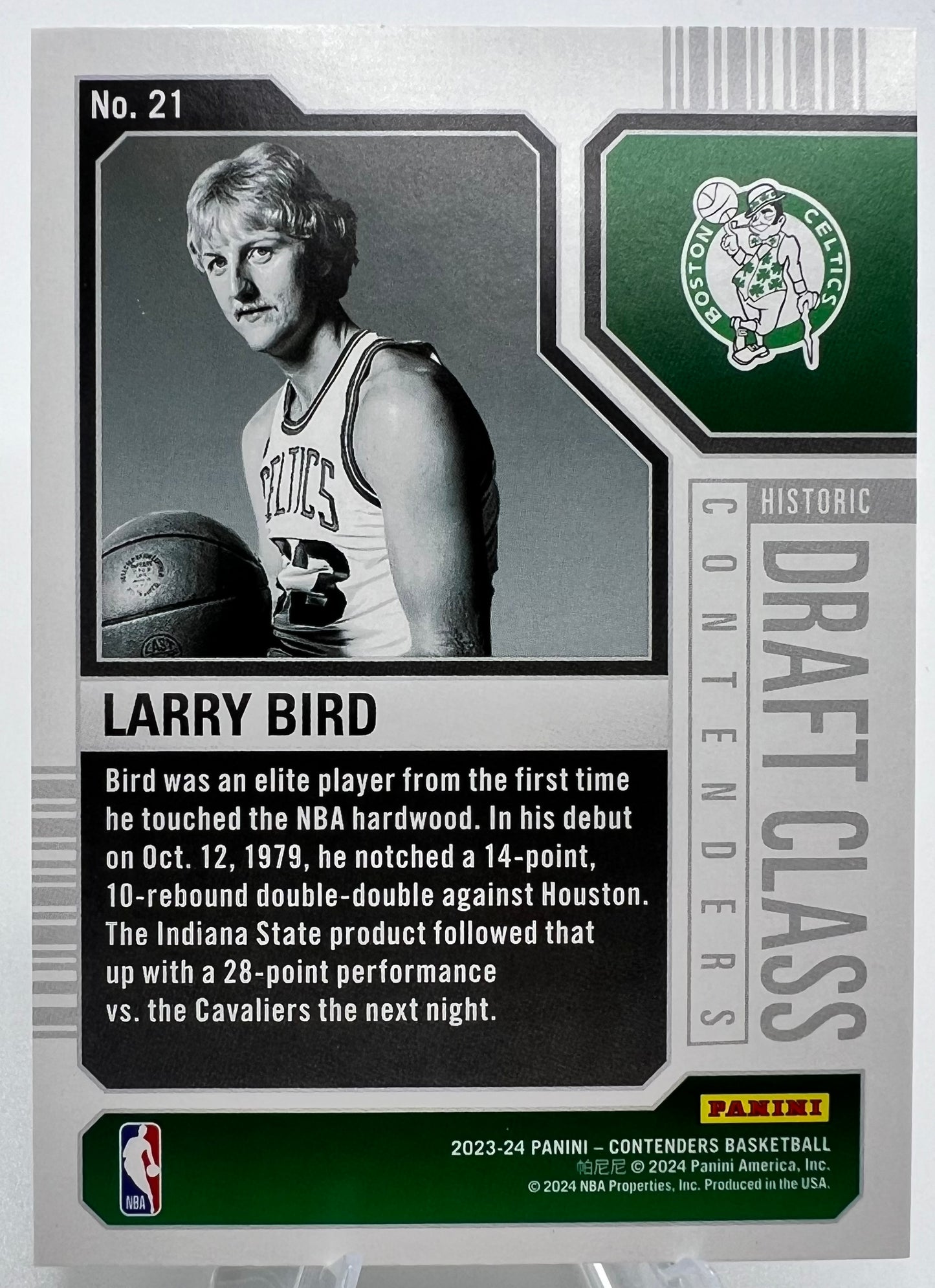 2023-24 Panini Contenders - Historic Draft Class Contenders #21 Larry Bird