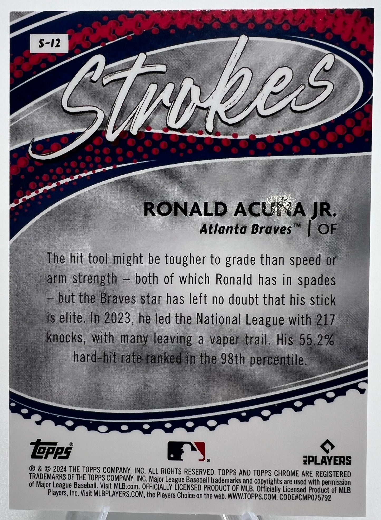 2024 Topps Chrome Strokes #S-12 Ronald Acuna Jr. Braves