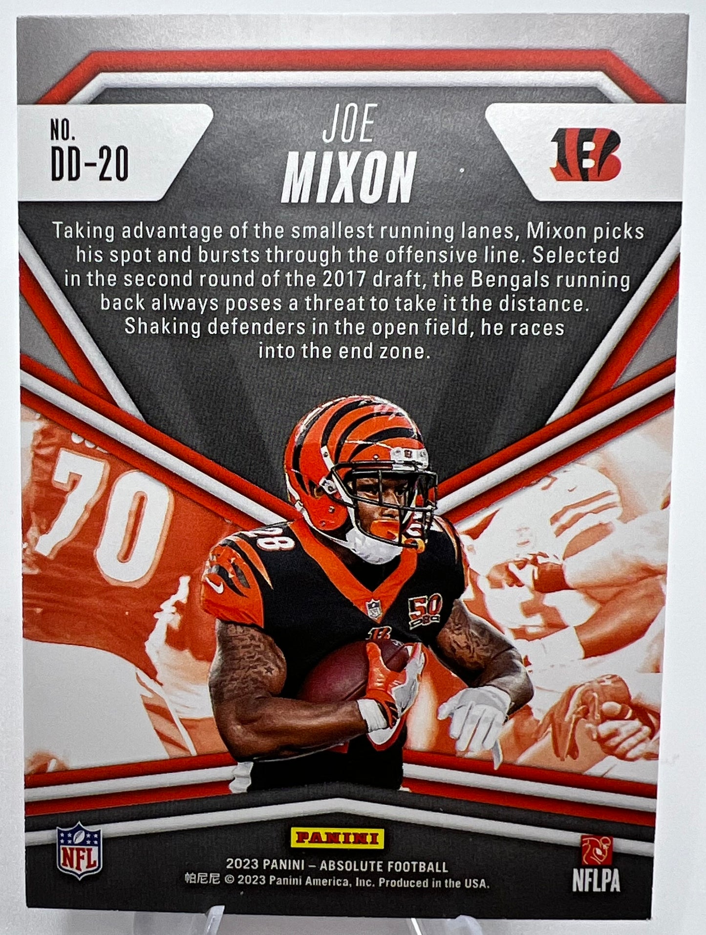 2023 Absolute Football Card Joe Mixon Draft Diamonds Red #DD-20