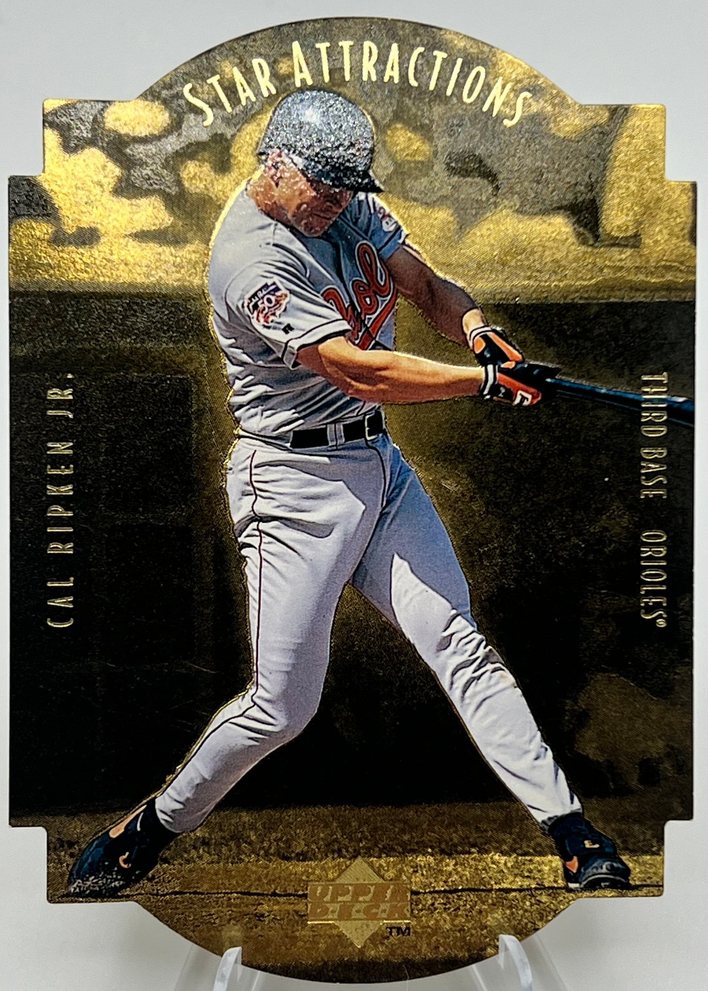 1997 Upper Deck Star Attractions Cal Ripken Jr Die Cut Gold Parallel