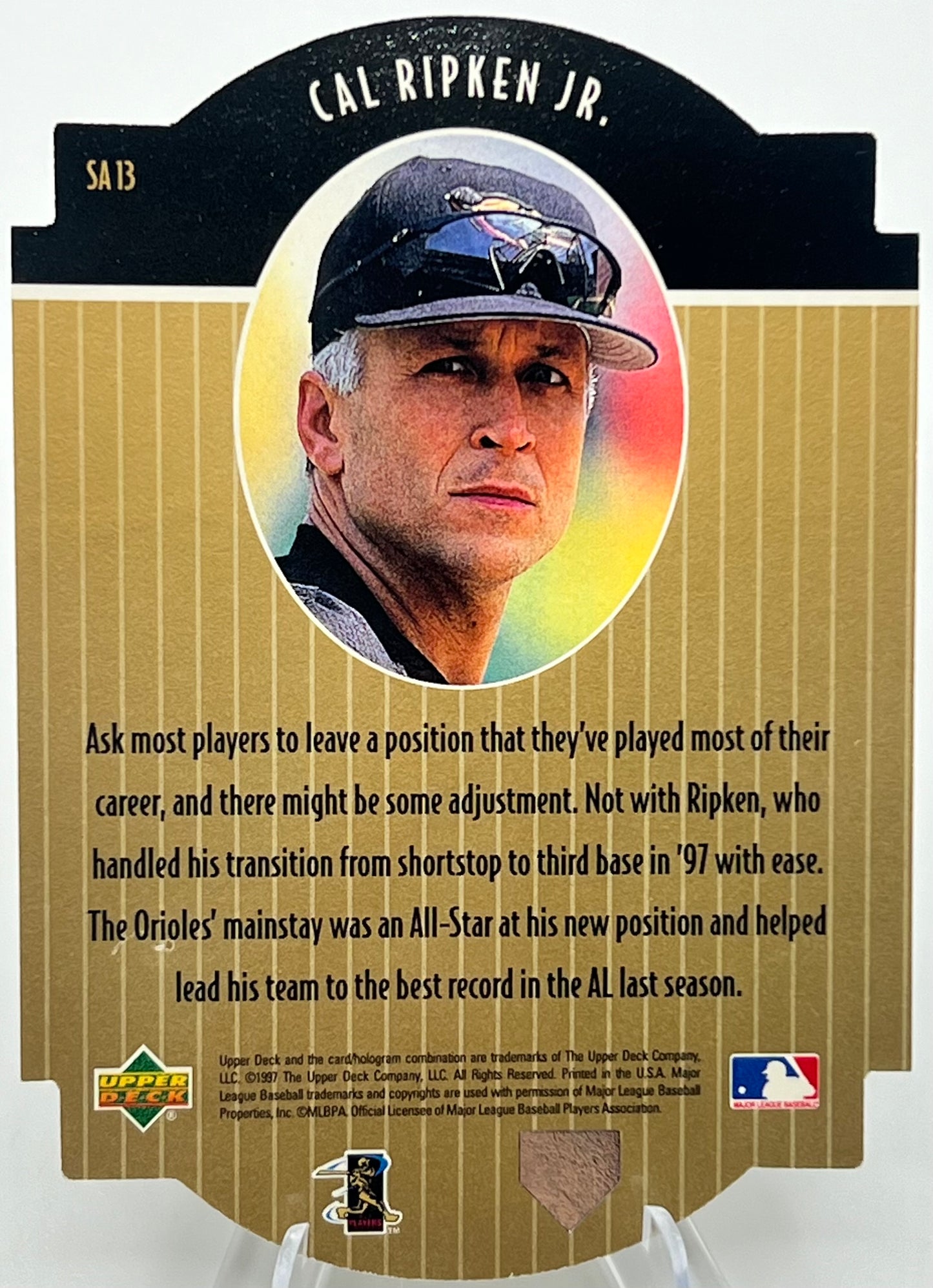 1997 Upper Deck Star Attractions Cal Ripken Jr Die Cut Gold Parallel