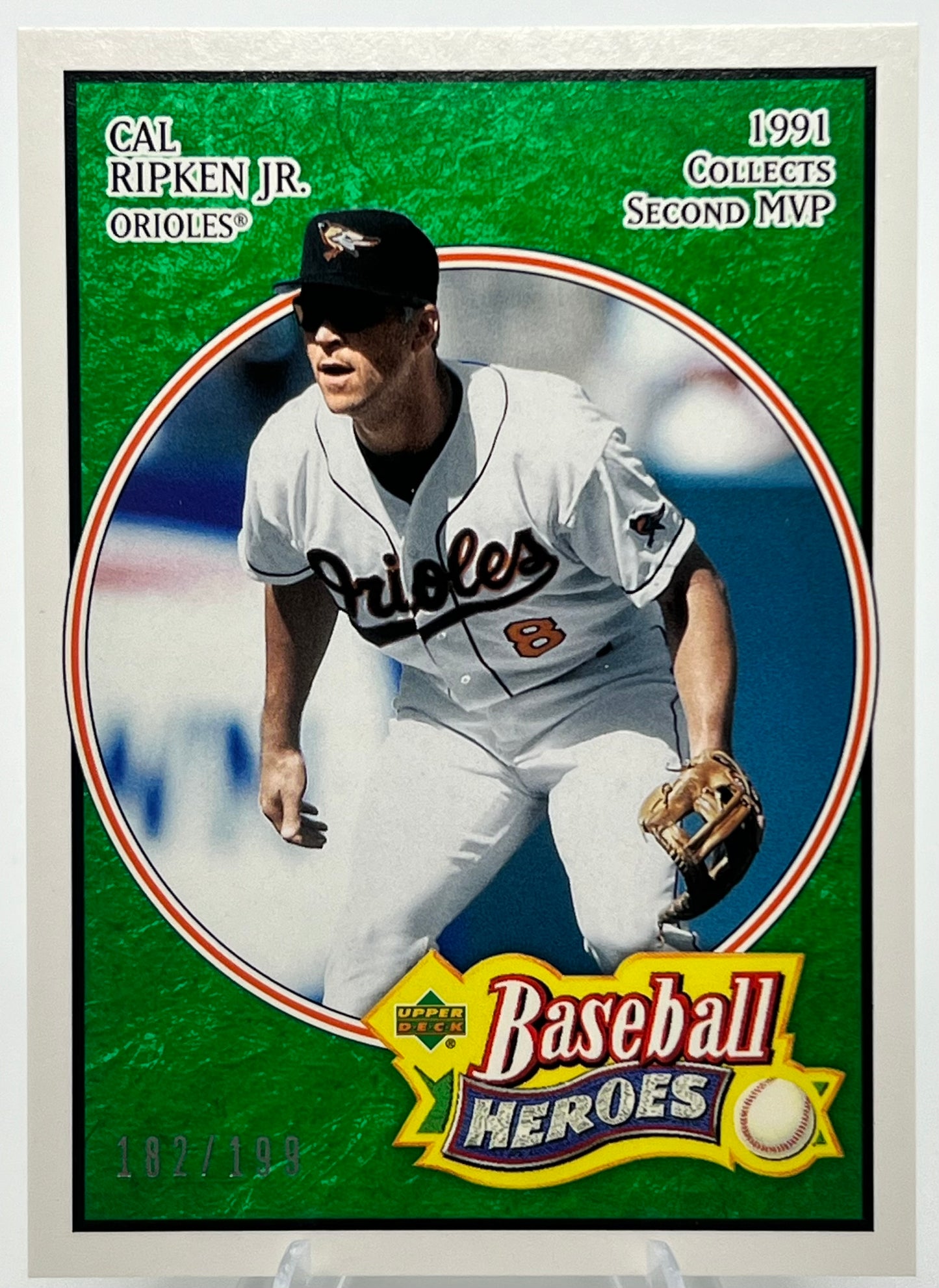 2005 Upper Deck Baseball Heroes Emerald Cal Ripken Jr Baseball Card
