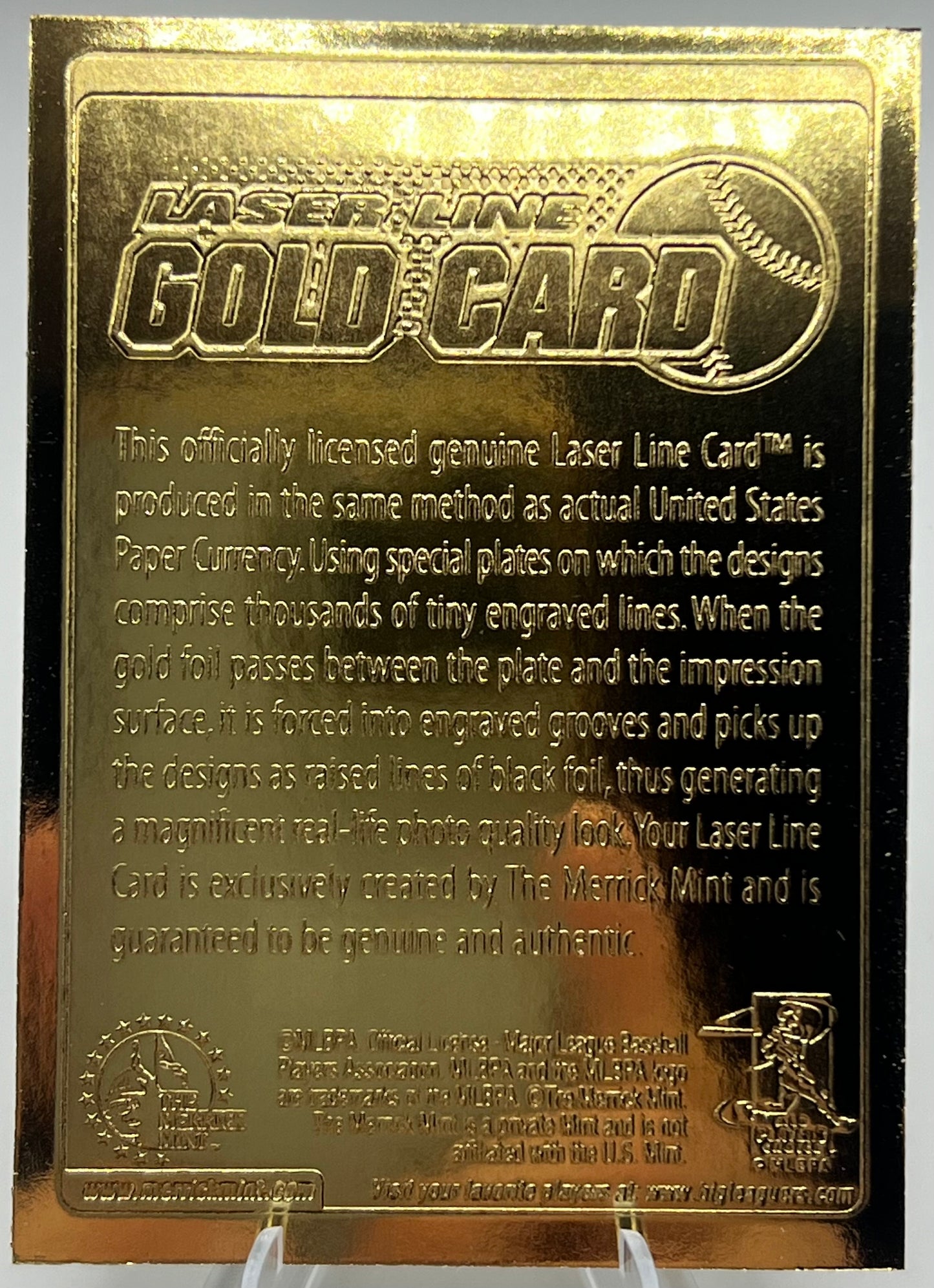 2003 Laser Line Gold Card Vladimir Guerrero Baseball Card