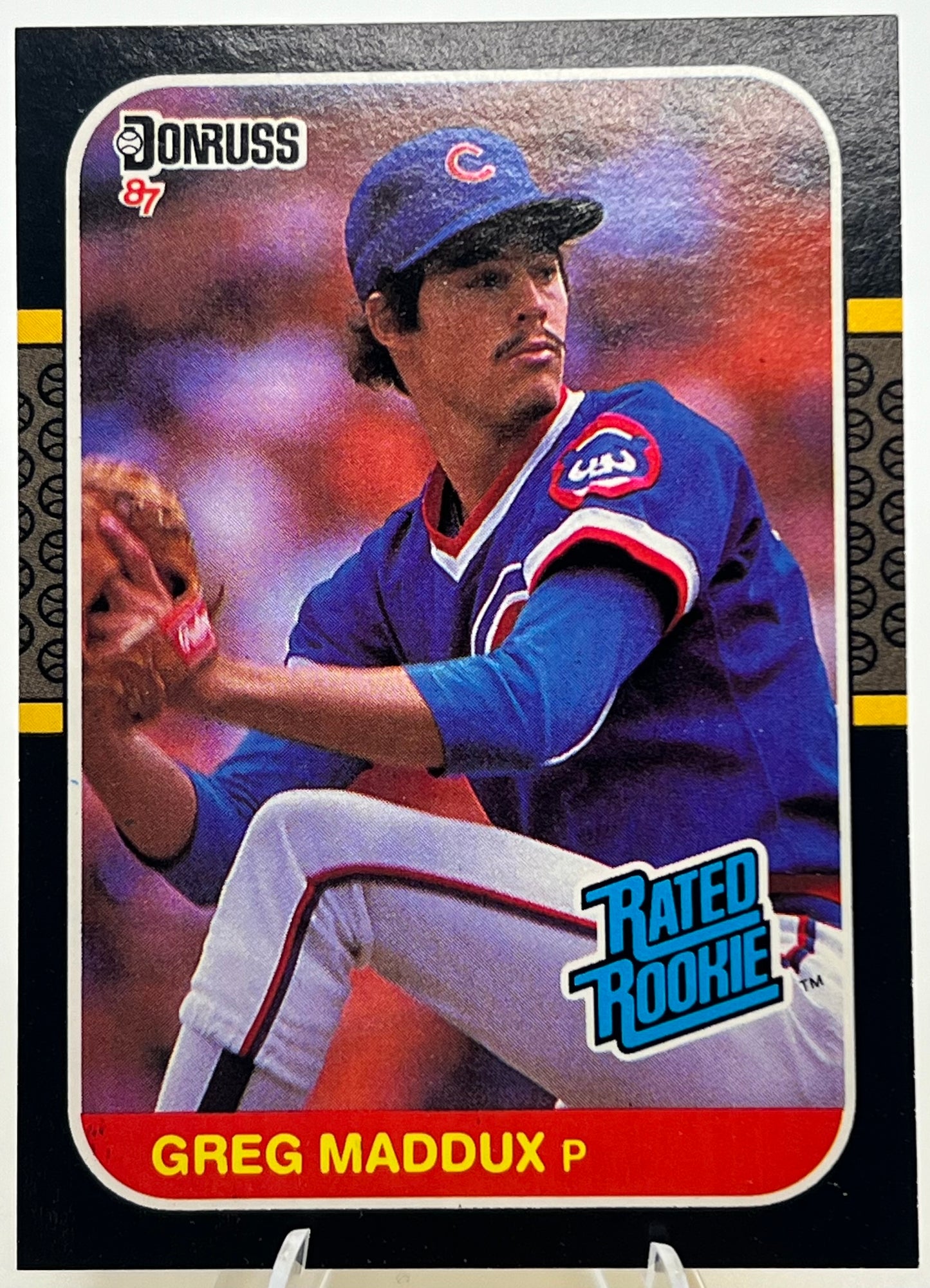 1987 Donruss Greg Maddux Rated Rookie Baseball Card