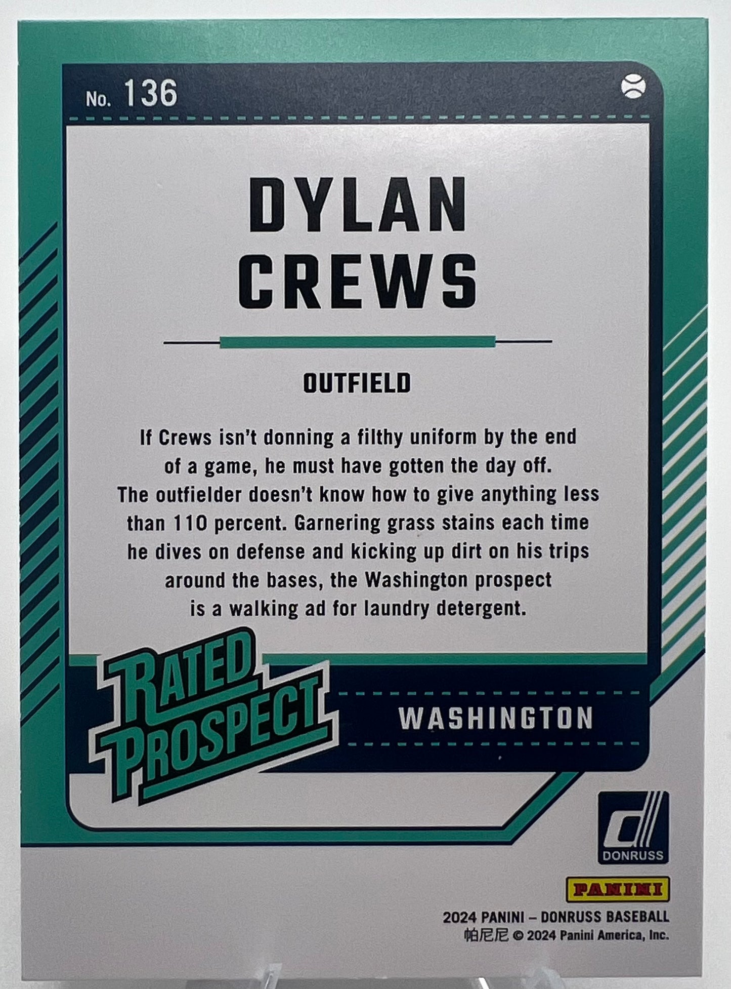 2024 Panini Donruss - Rated Prospects #136 Dylan Crews (RC)