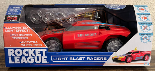 Rocket League Toy Light Blast Racers Breakout Red Car w/ Accessories