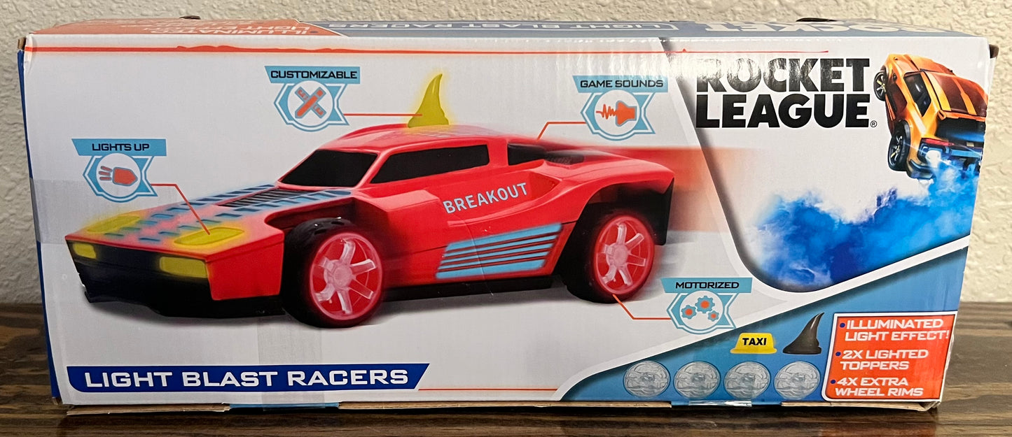 Rocket League Toy Light Blast Racers Breakout Red Car w/ Accessories