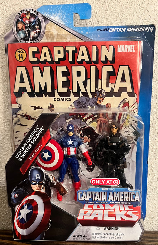 Marvel Legends Captain America & Winter Soldier Action Figure Set W/Comic
