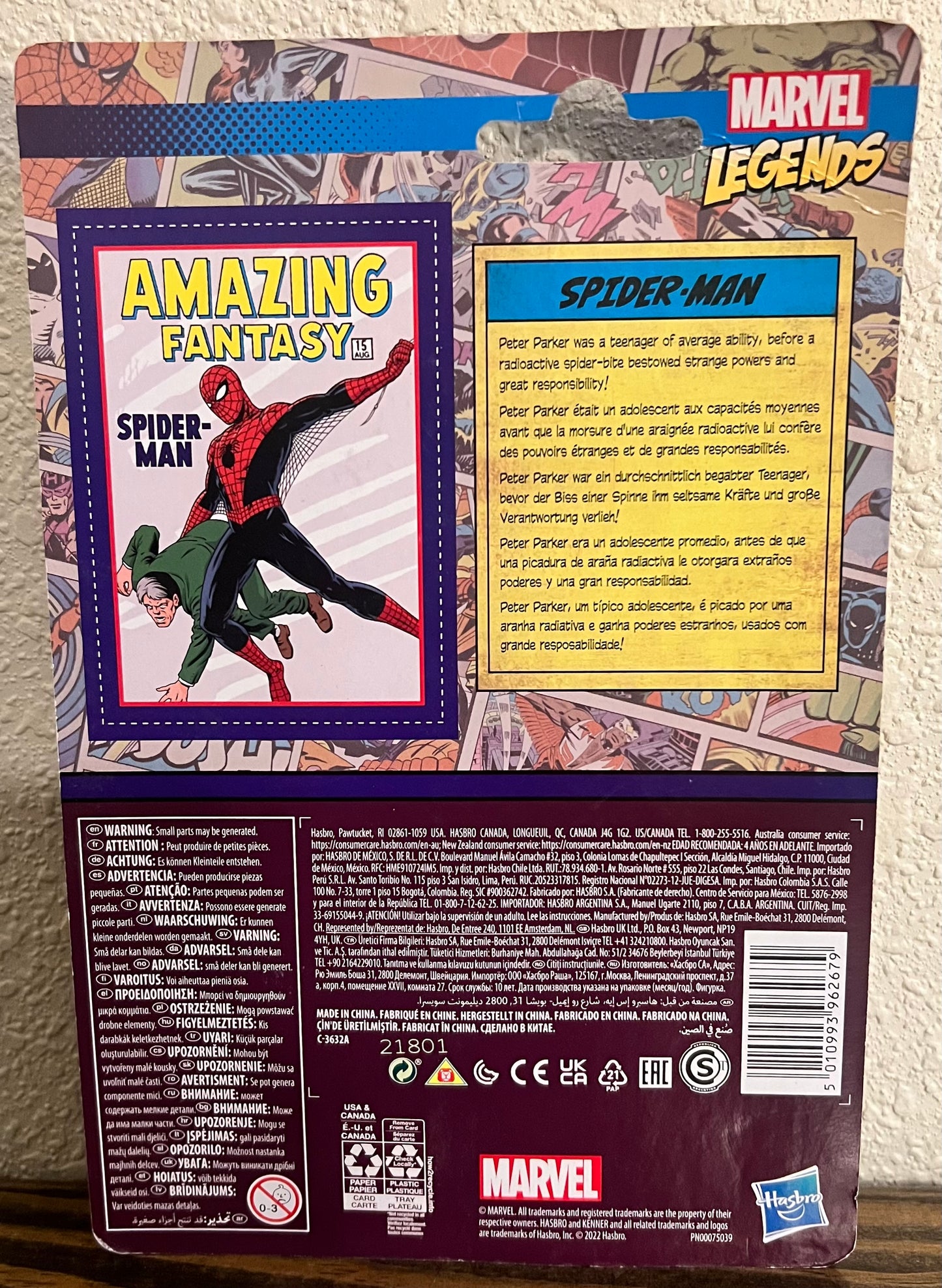 Marvel Legends Retro Amazing Fantasy Spider-Man Action Figure 3.75"