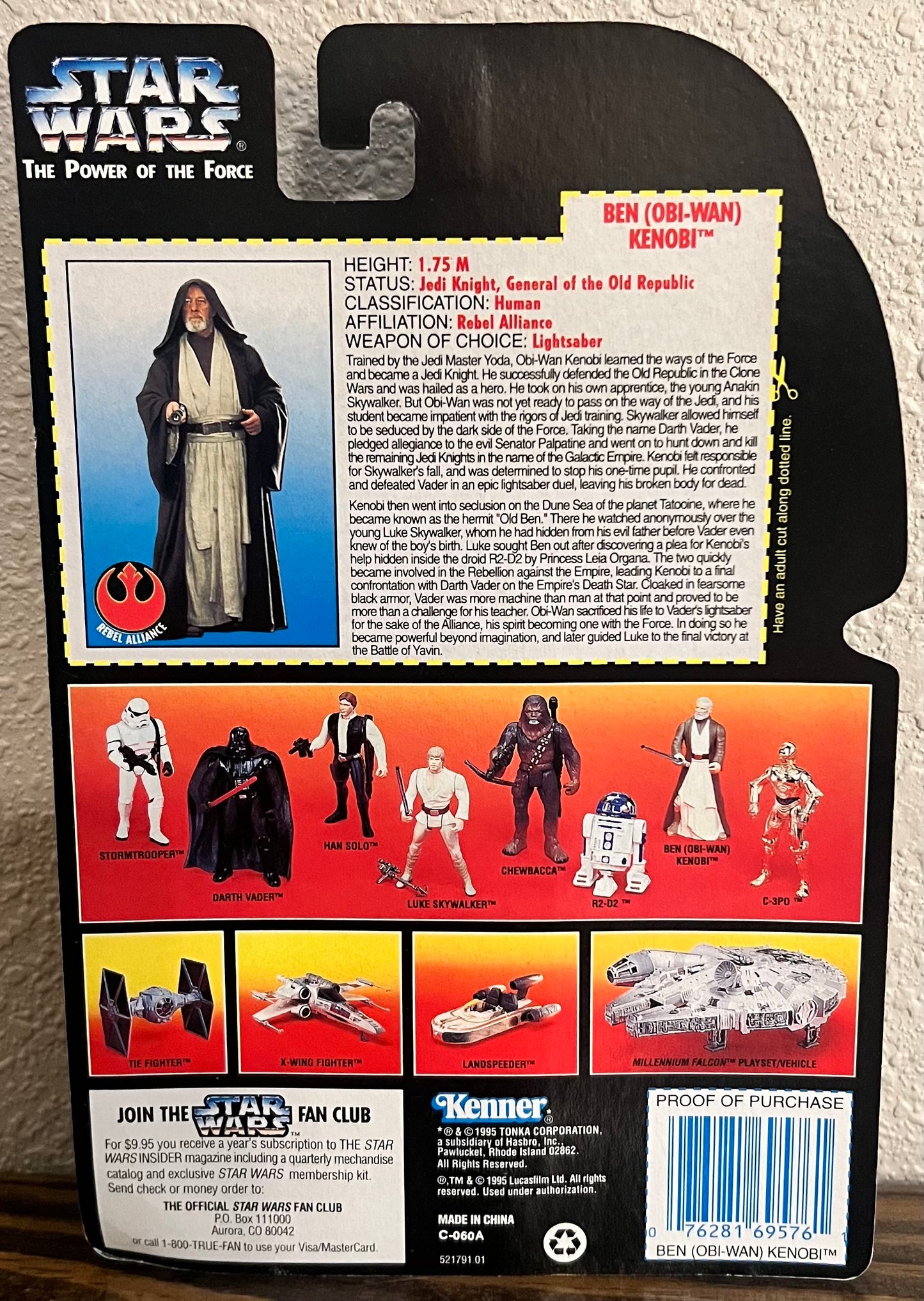 Star Wars Power of the Force Ben (Obi Wan) Kenobi with Light Saber & Cloak