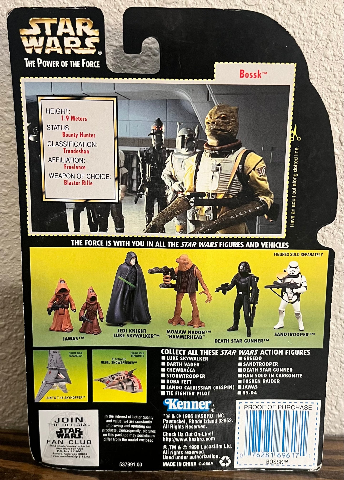 Star Wars Power of The Force Bossk Action Figure With Guns 1996