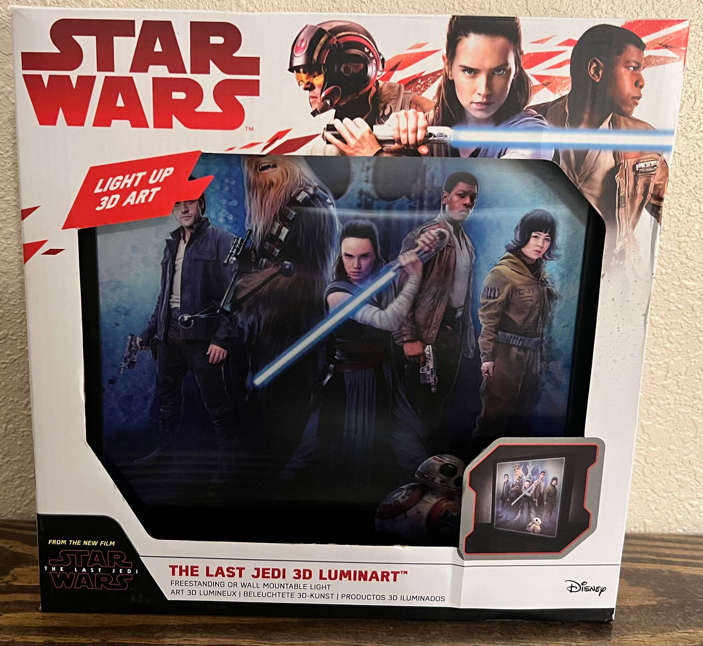 Star Wars The Last Jedi 3D Art Light Up Luminart Picture Frame