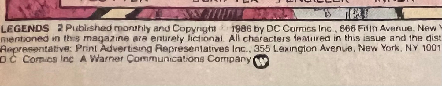 Legends #2 Part 2 of 6 Mini Series 1986