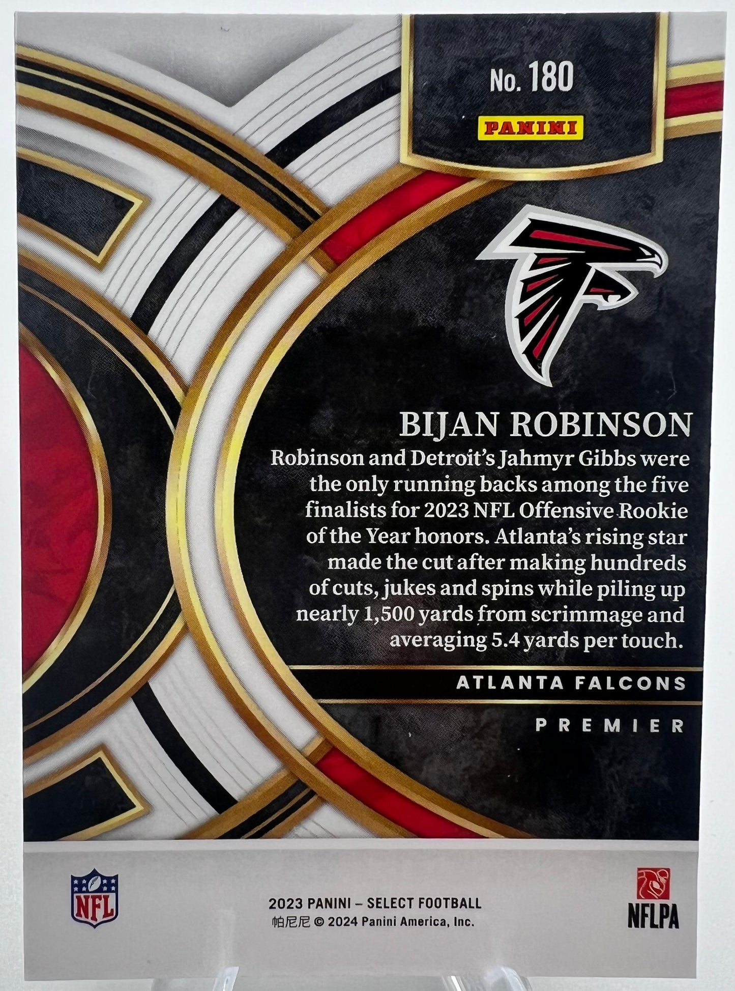 2023 Panini Select Bijan Robinson Rookie Football Card