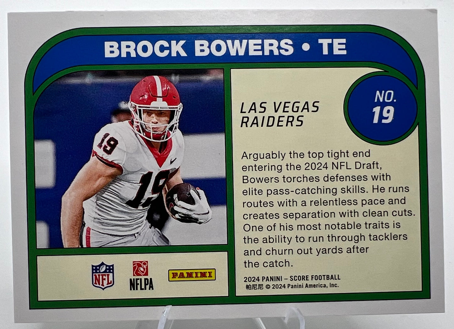 2024 Score Brock Bowers Protential Rookie Football Card