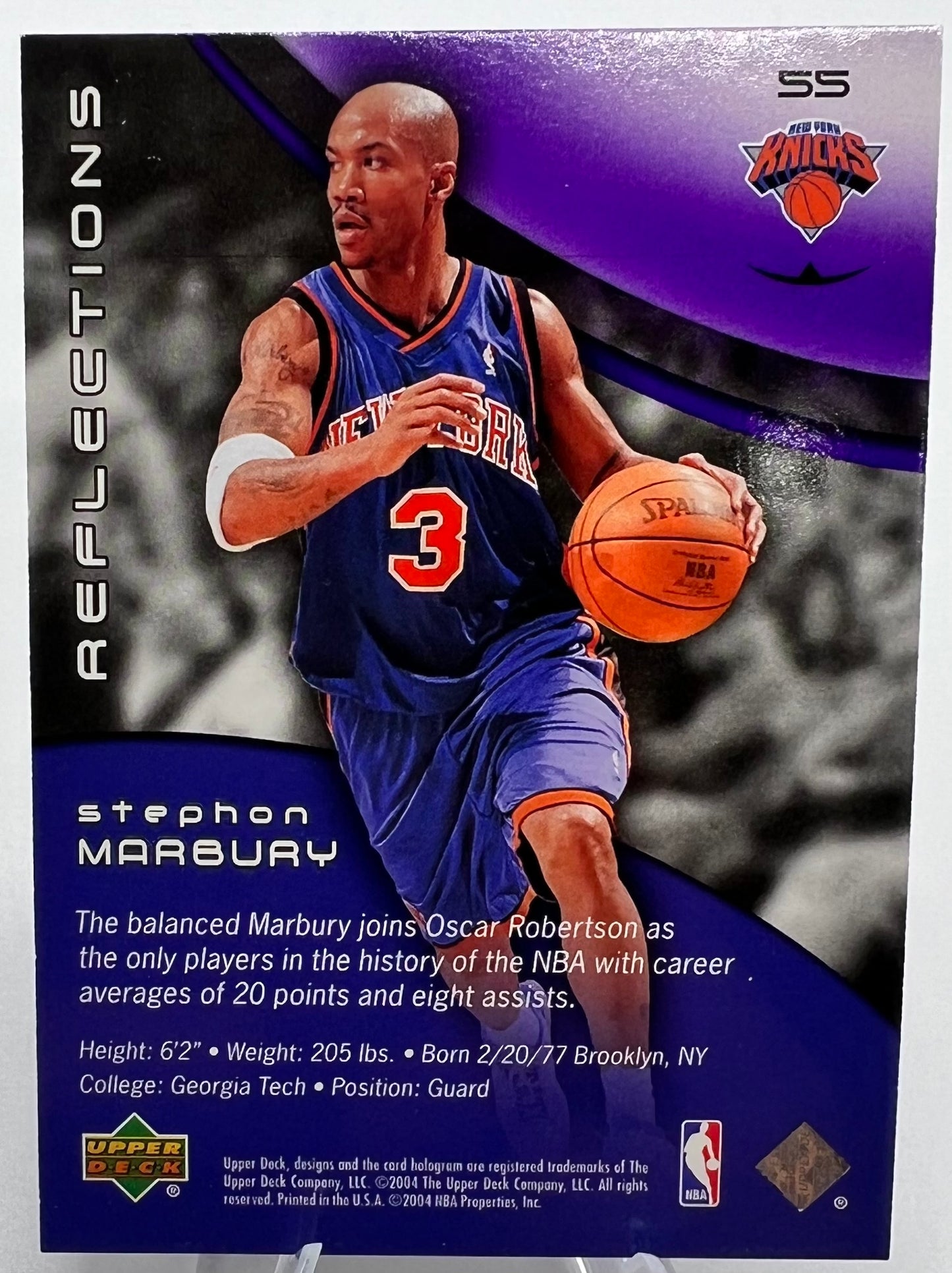 2004-05 Upper Deck Reflections Purple Stephen Marbury Basketball Card #204/300