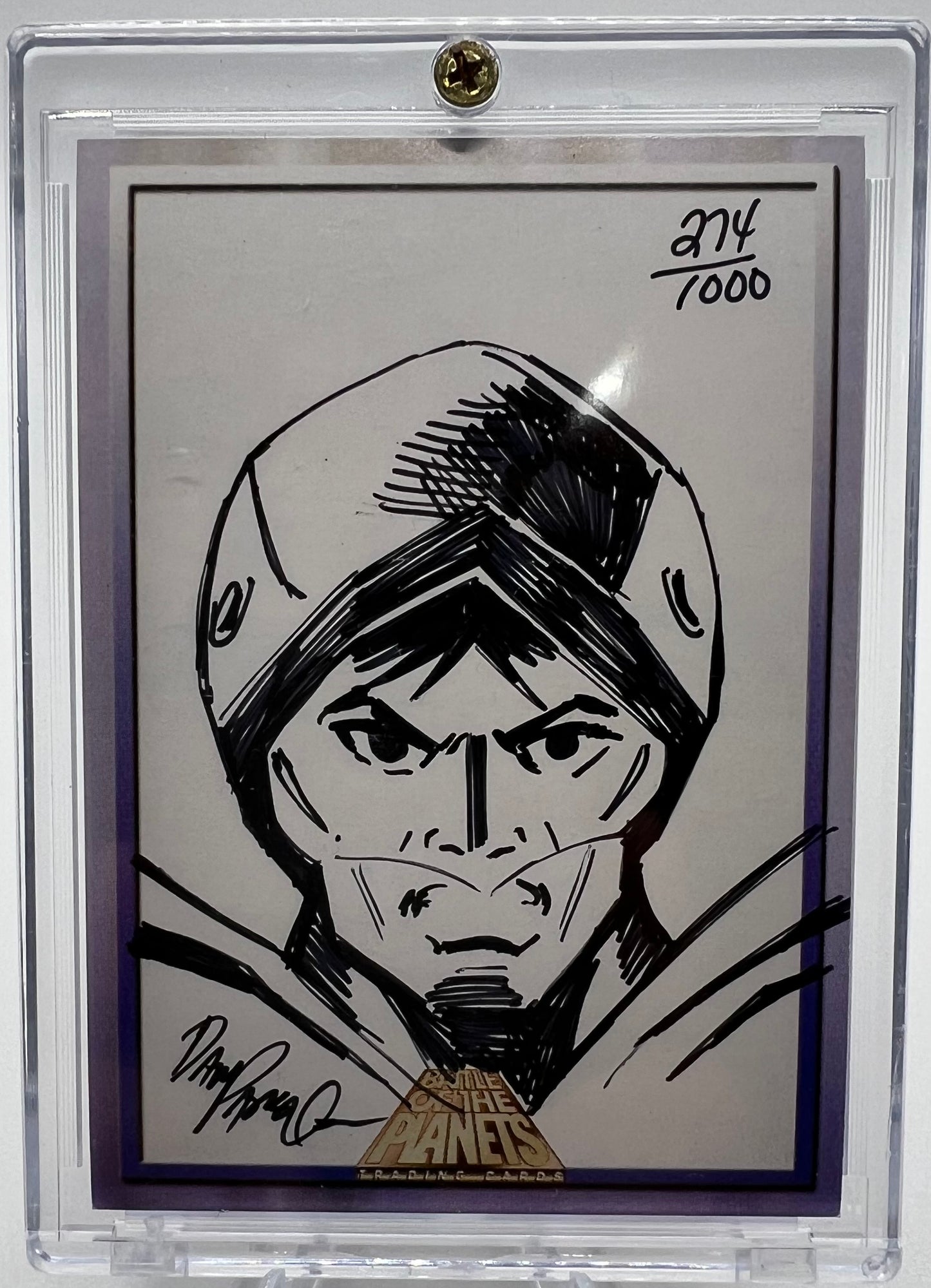2002 Dynamic Forces Battle of The Planets Hand Drawn Sketch Card by Mark Parsons #274/1000