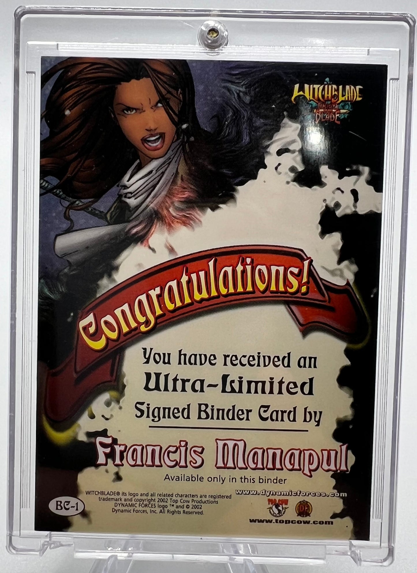 Witchblade Disciples of the Blade Ultra Limited Card Signed by Francis Manapul #126/1000