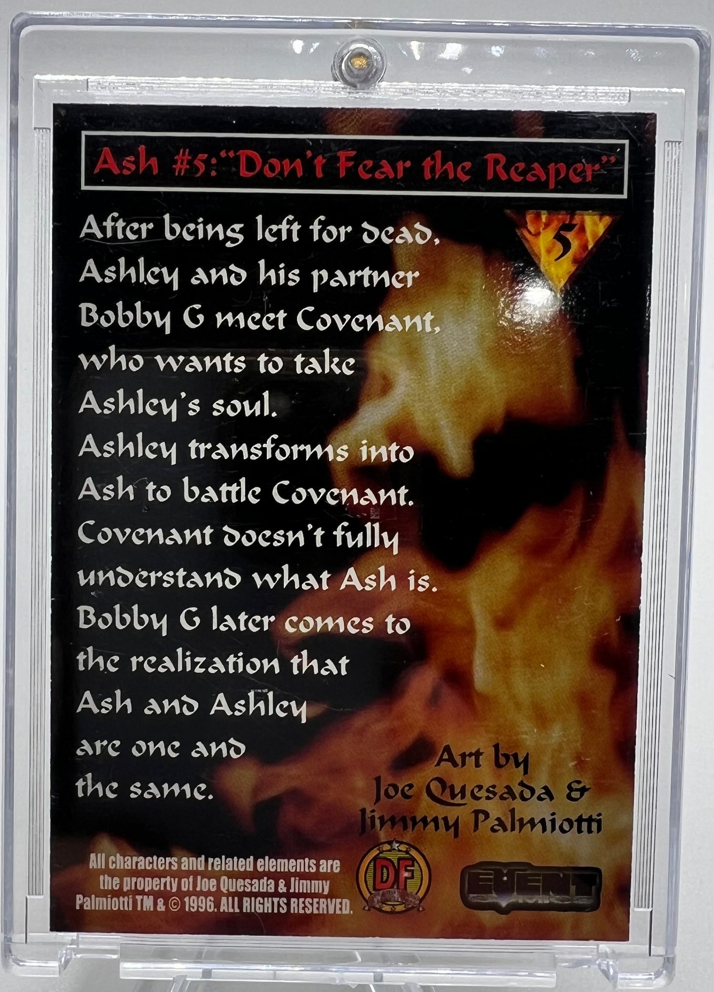 1997 Ash Card Don't Fear The Reaper Signed by Joe Quesada