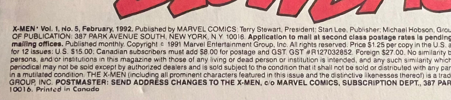 X-Men #5 2nd App Omega Red