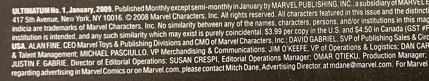 Ultimatum #1 Incentive Edition 1:20 Ed McGuinness Dazzler Variant
