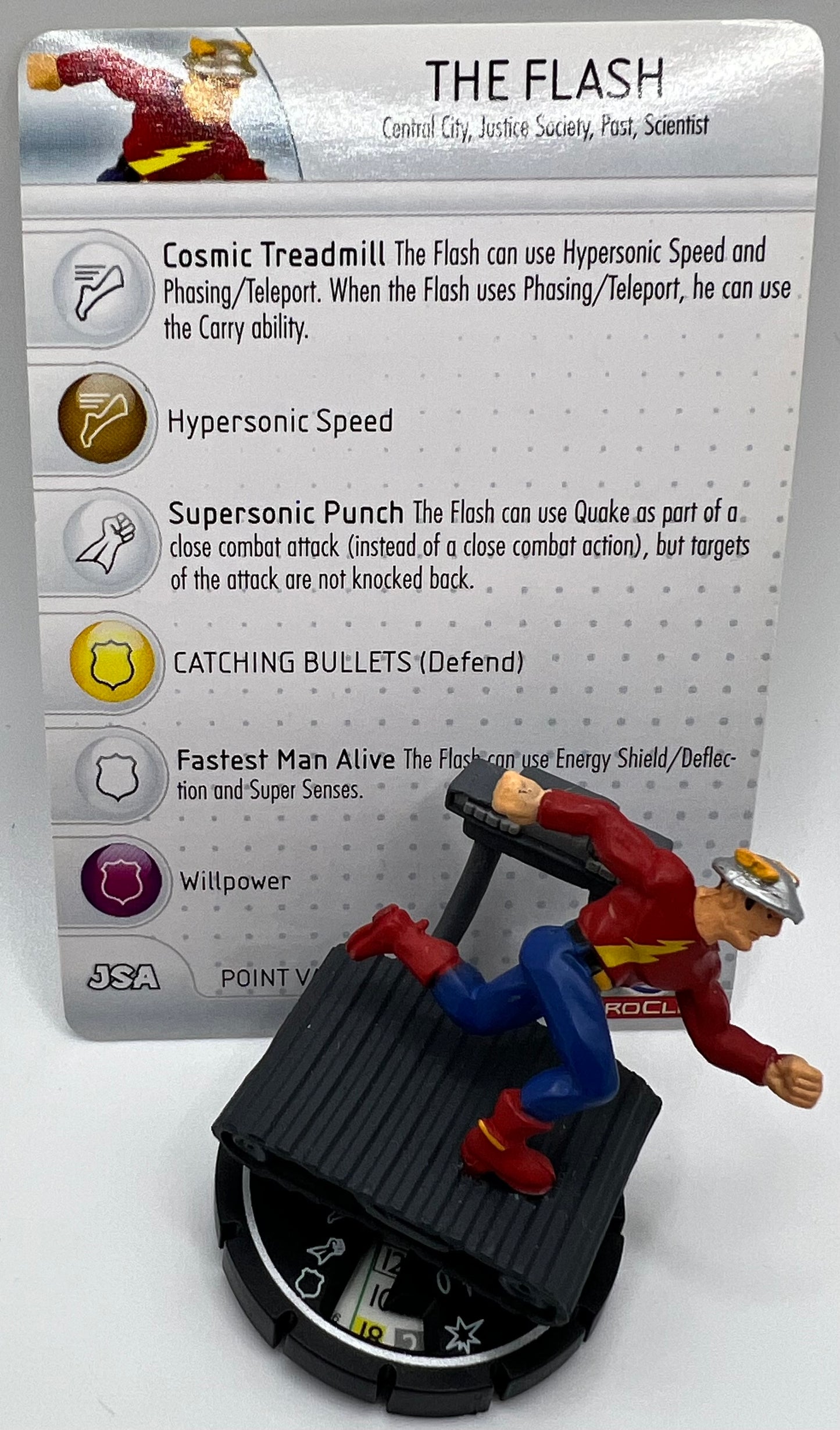 DC Heroclix Arkham Asylum The Flash #056 Super Rare Jay Garrick Figure W/Card