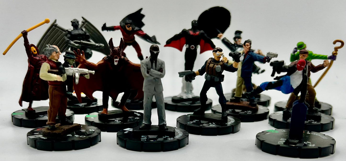 DC Heroclix Arkham Asylum Set Of 13 Figures W/Cards