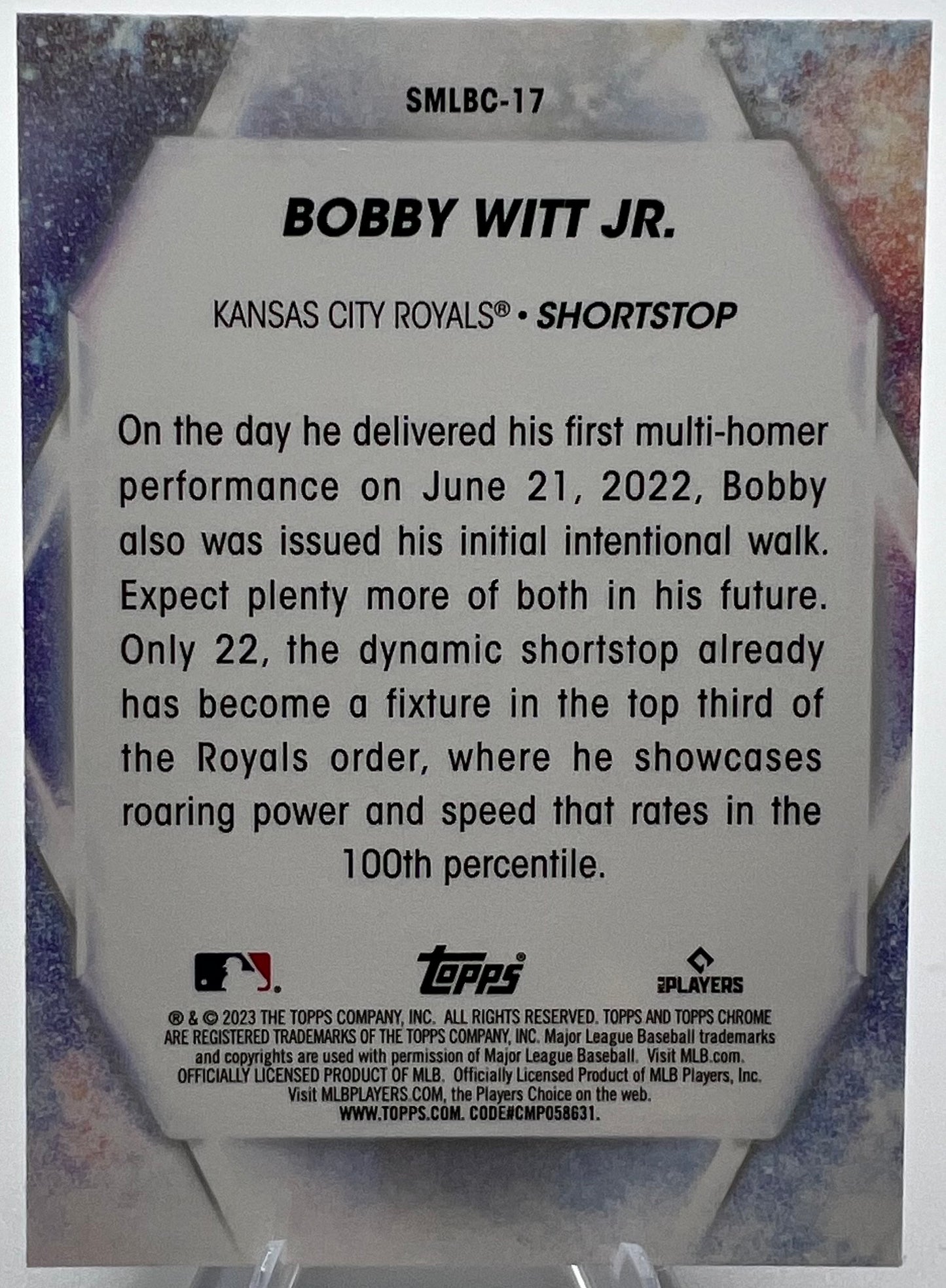 2023 Topps Chrome Stars of the MLB Bobby Witt Jr