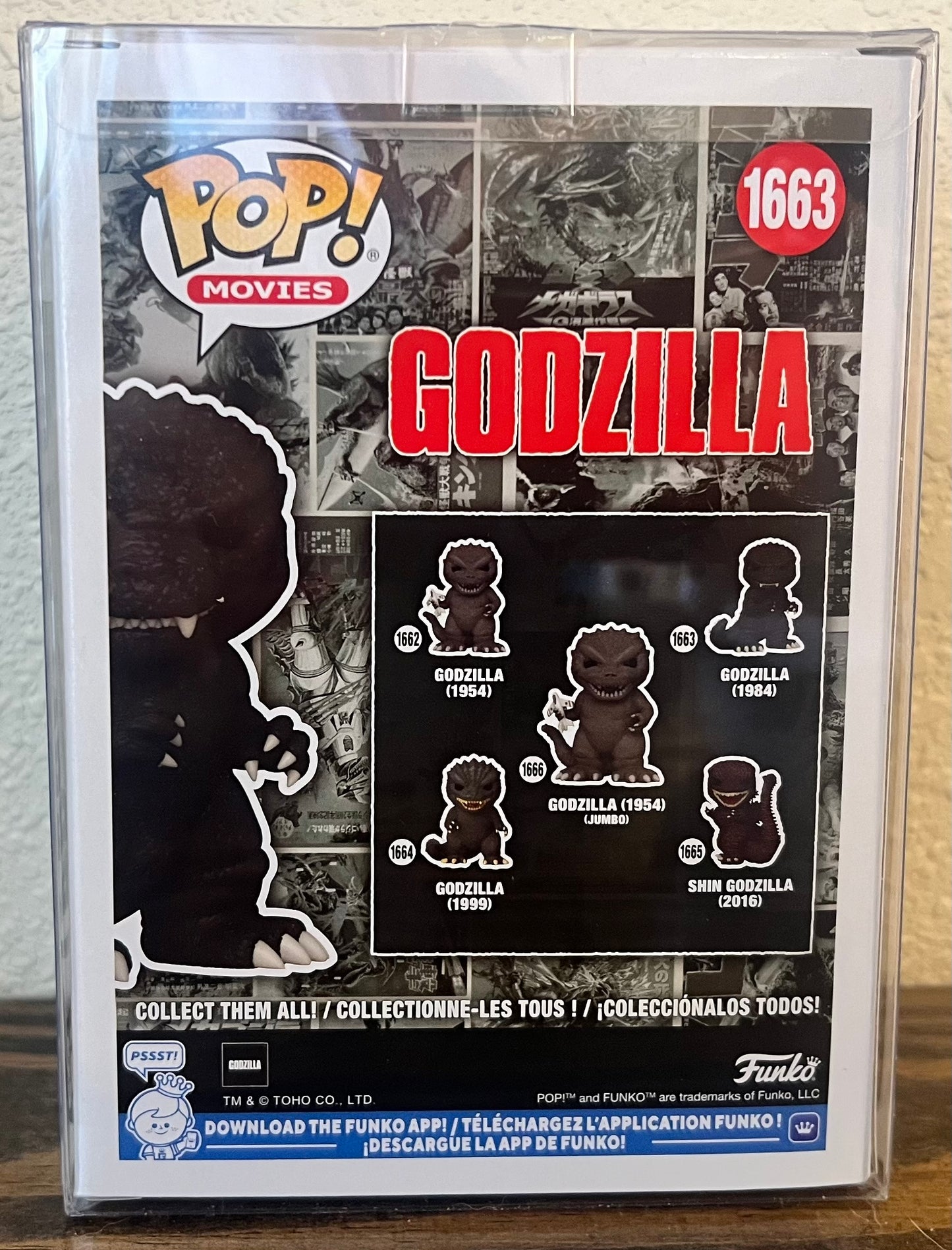 Funko Pop Godzilla #1663 Chase Variant W/Pop Protector