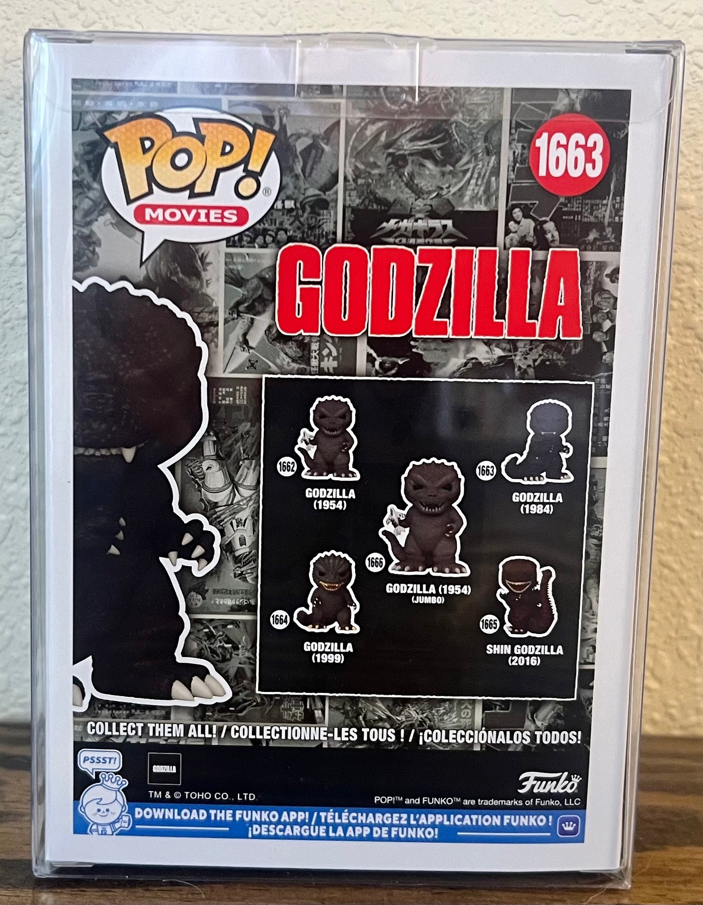 Funko Pop Godzilla #1663 W/Pop Protector