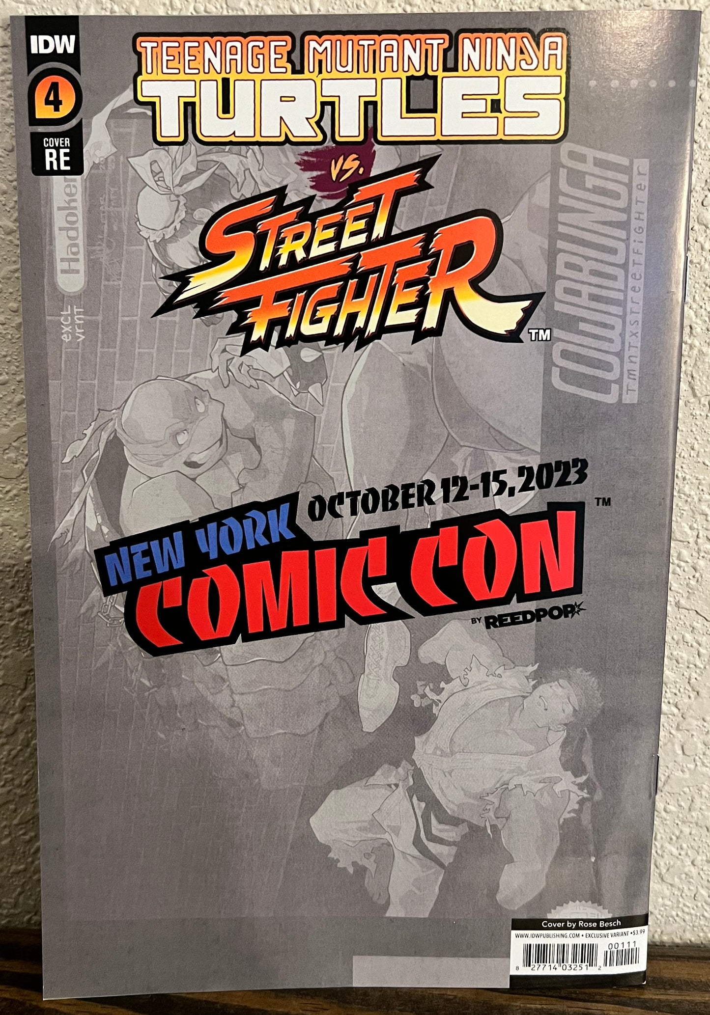 TMNT vs Street Fighter #4 Cover RE NYCC Video Game Variant