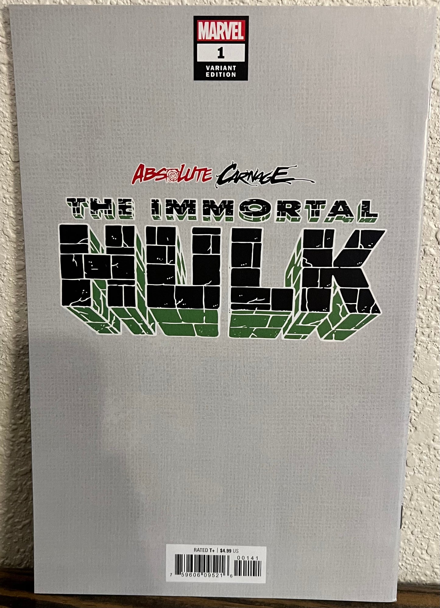Absolute Carnage Immortal Hulk #1 Lee Virgin Variant Cover 1:100