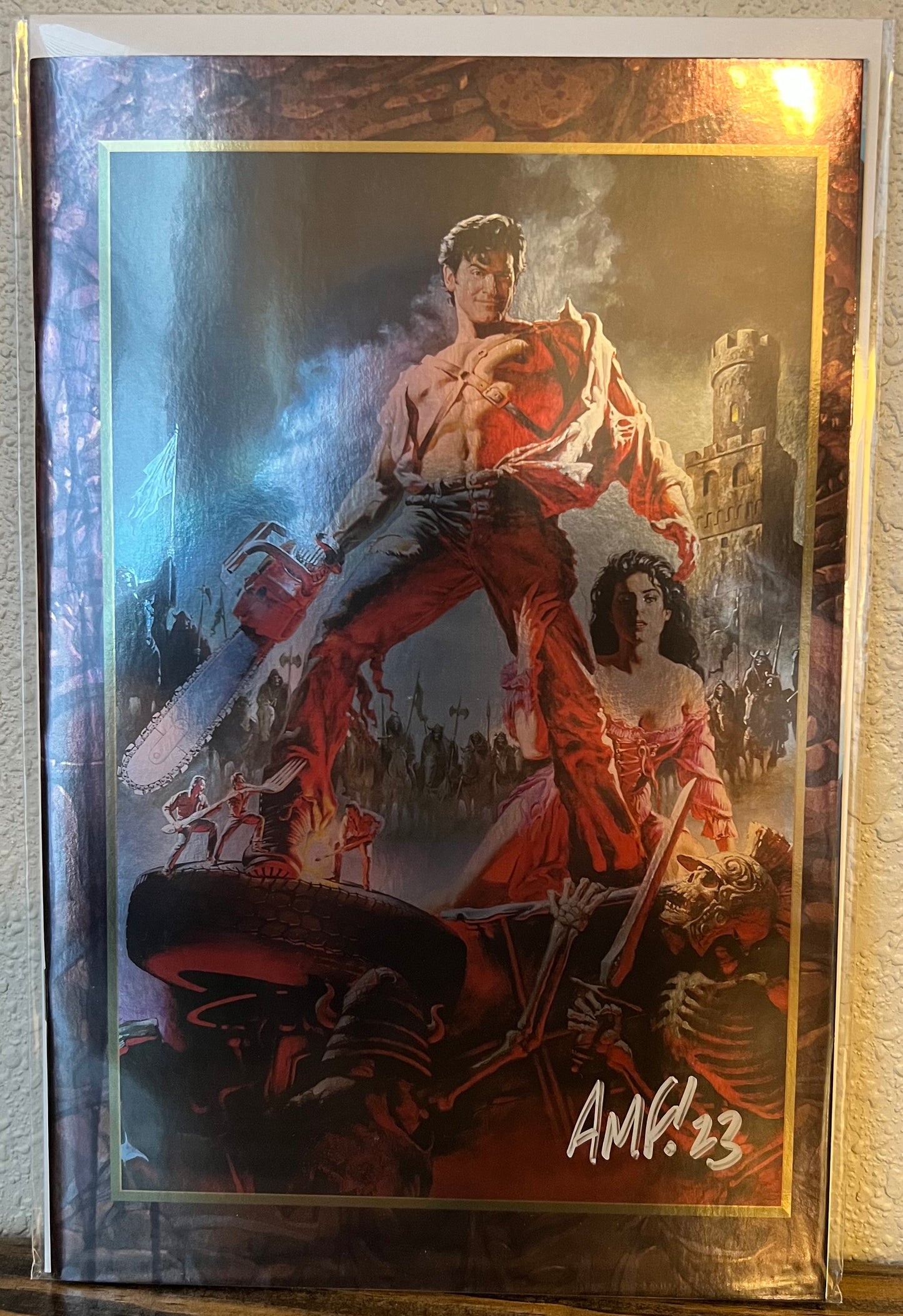 Army of Darkness Forever #1 Fleecs Foil Variant Signed by Tony Fleecs W/COA From DF