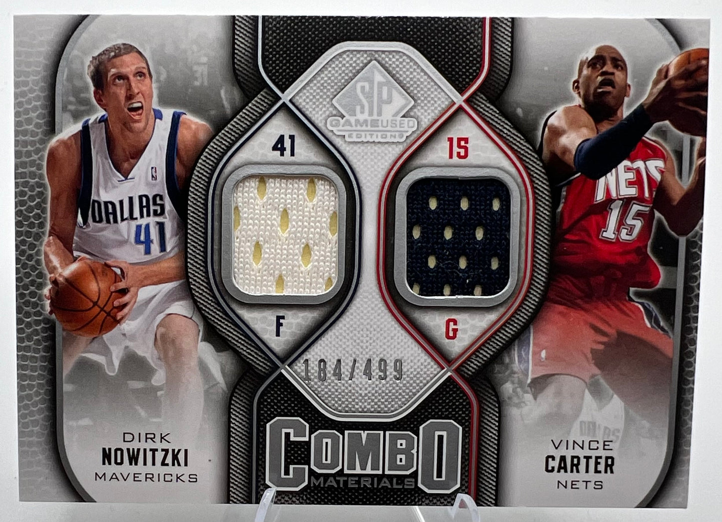 2009-10 SP Game Used Combo Materials Dirk Nowitzki & Vince Carter 184/499