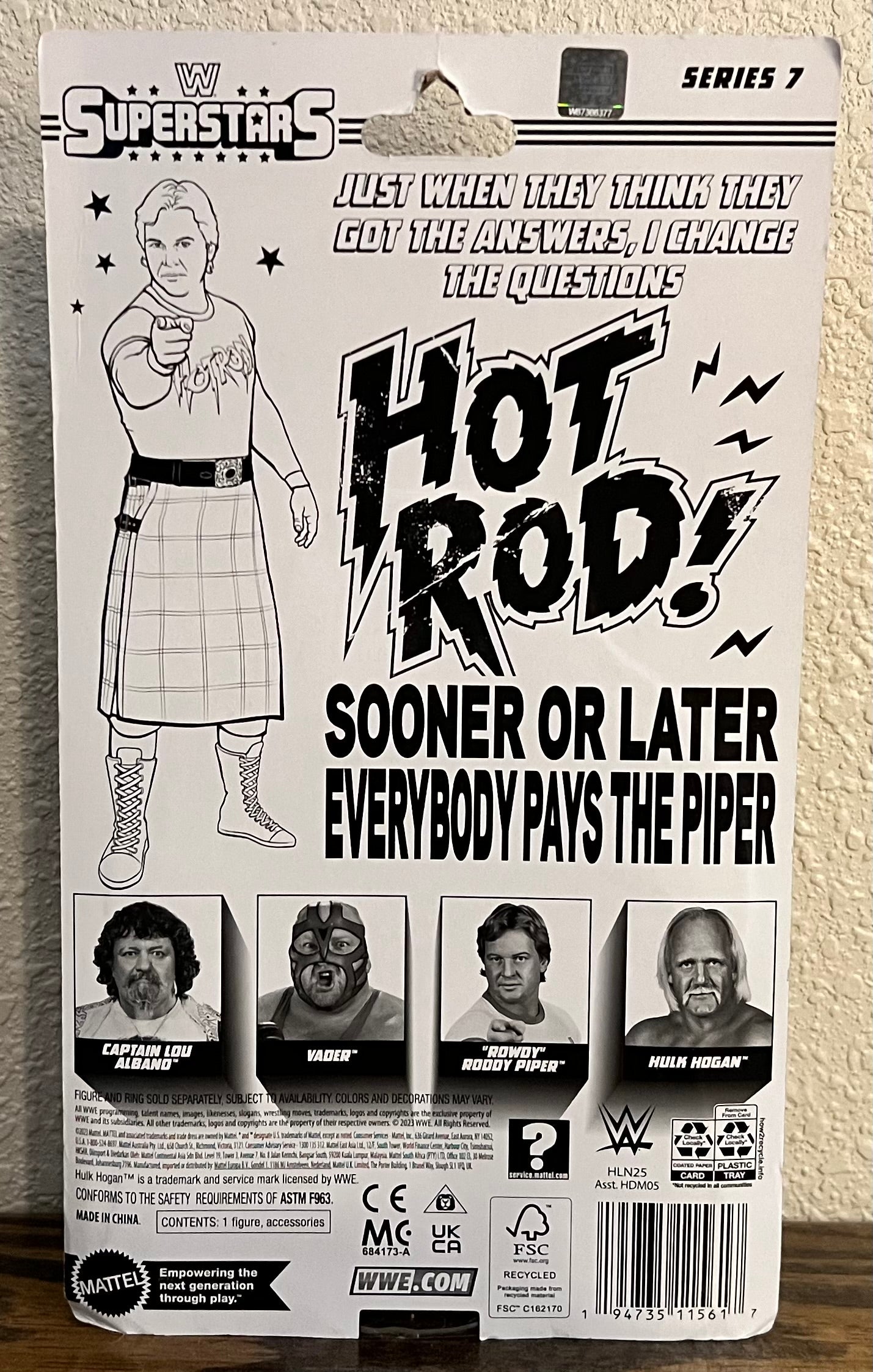 WWE Superstars Series 7 Rowdy Roddy Piper Action Figure Walmart Exclusive