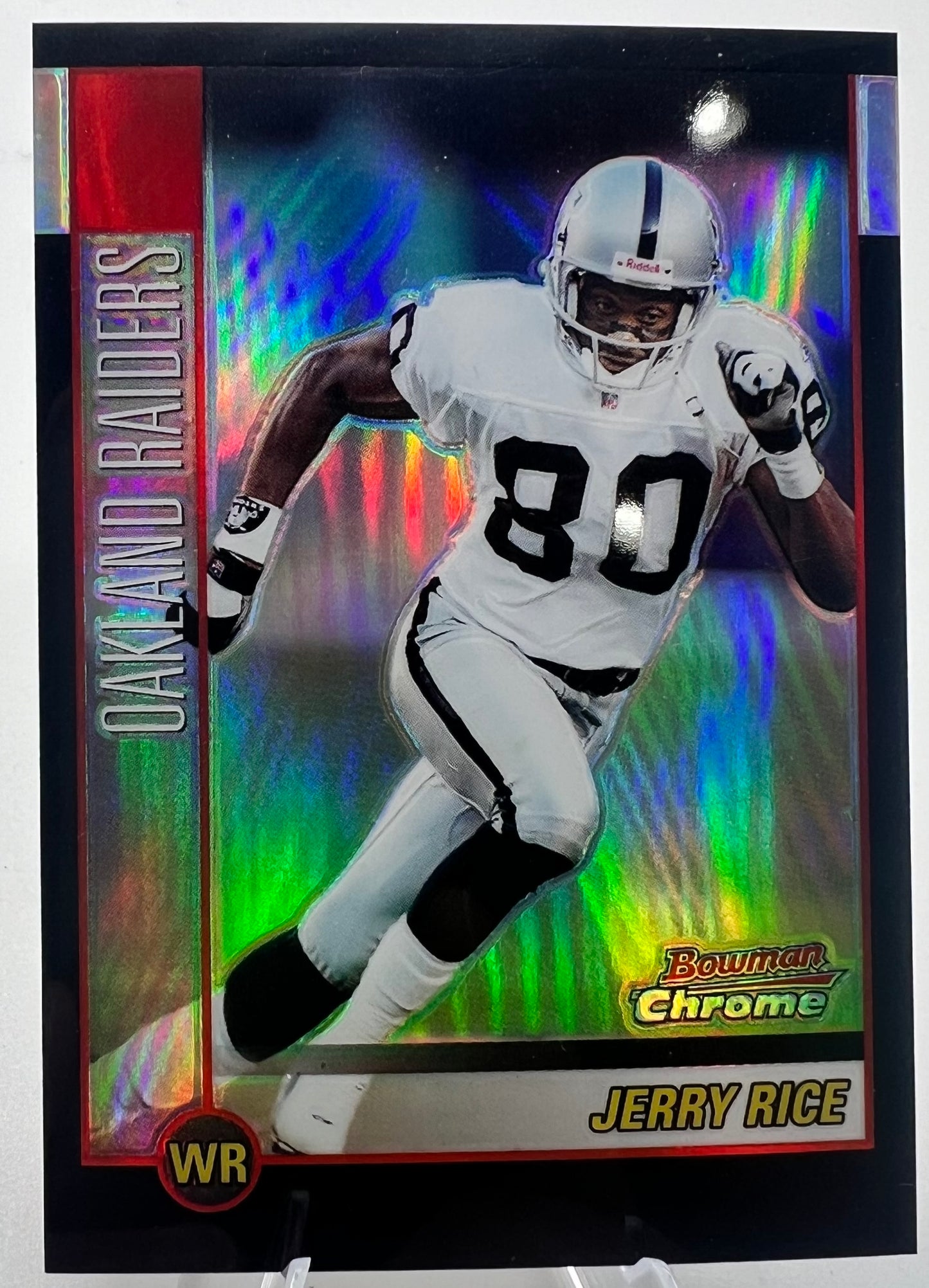 2002 Bowman Chrome Refractor Jerry Rice Football Card