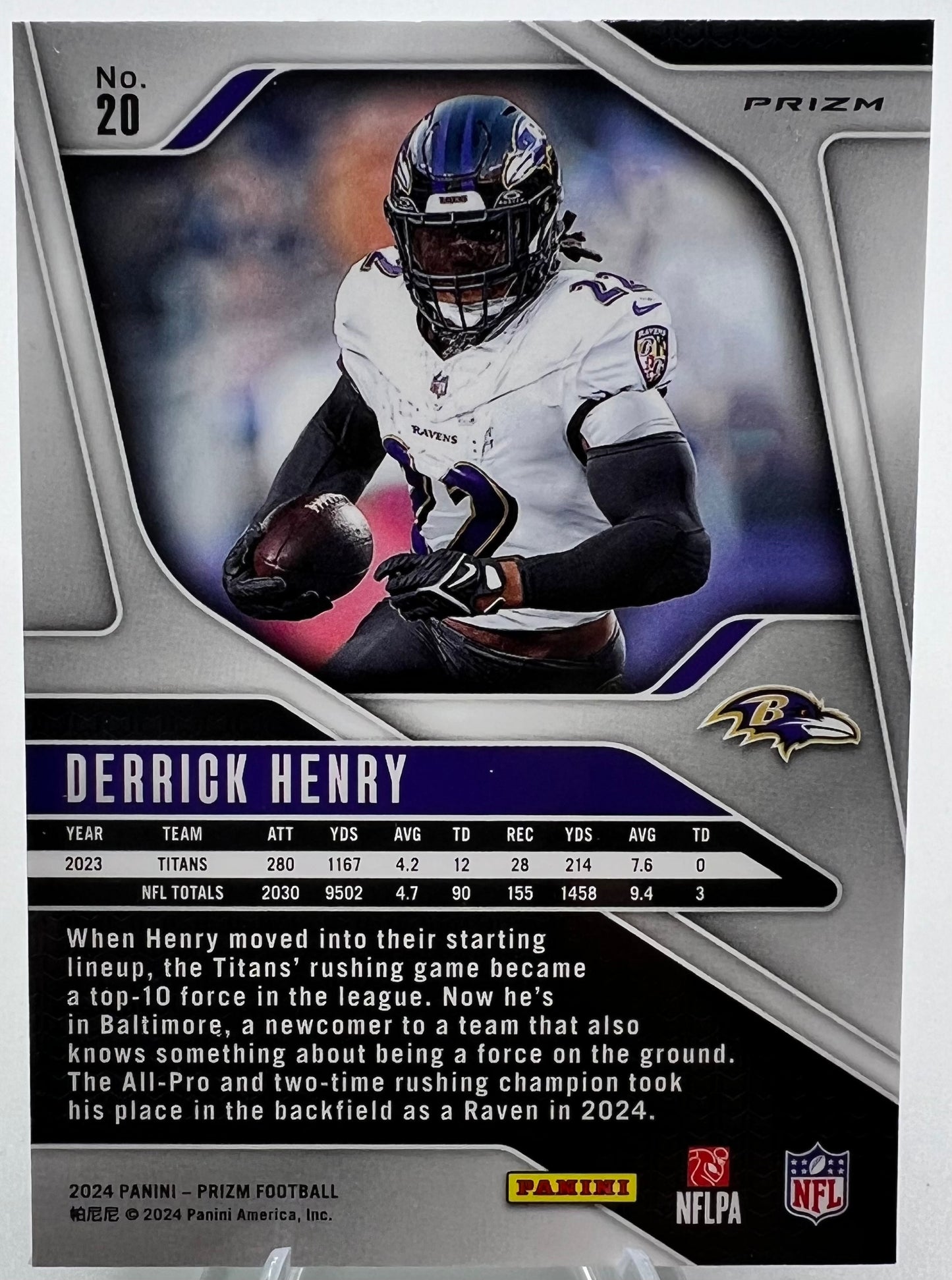 2024 Panini Prizm Derrick Henry Green Wave Prizm Football Card