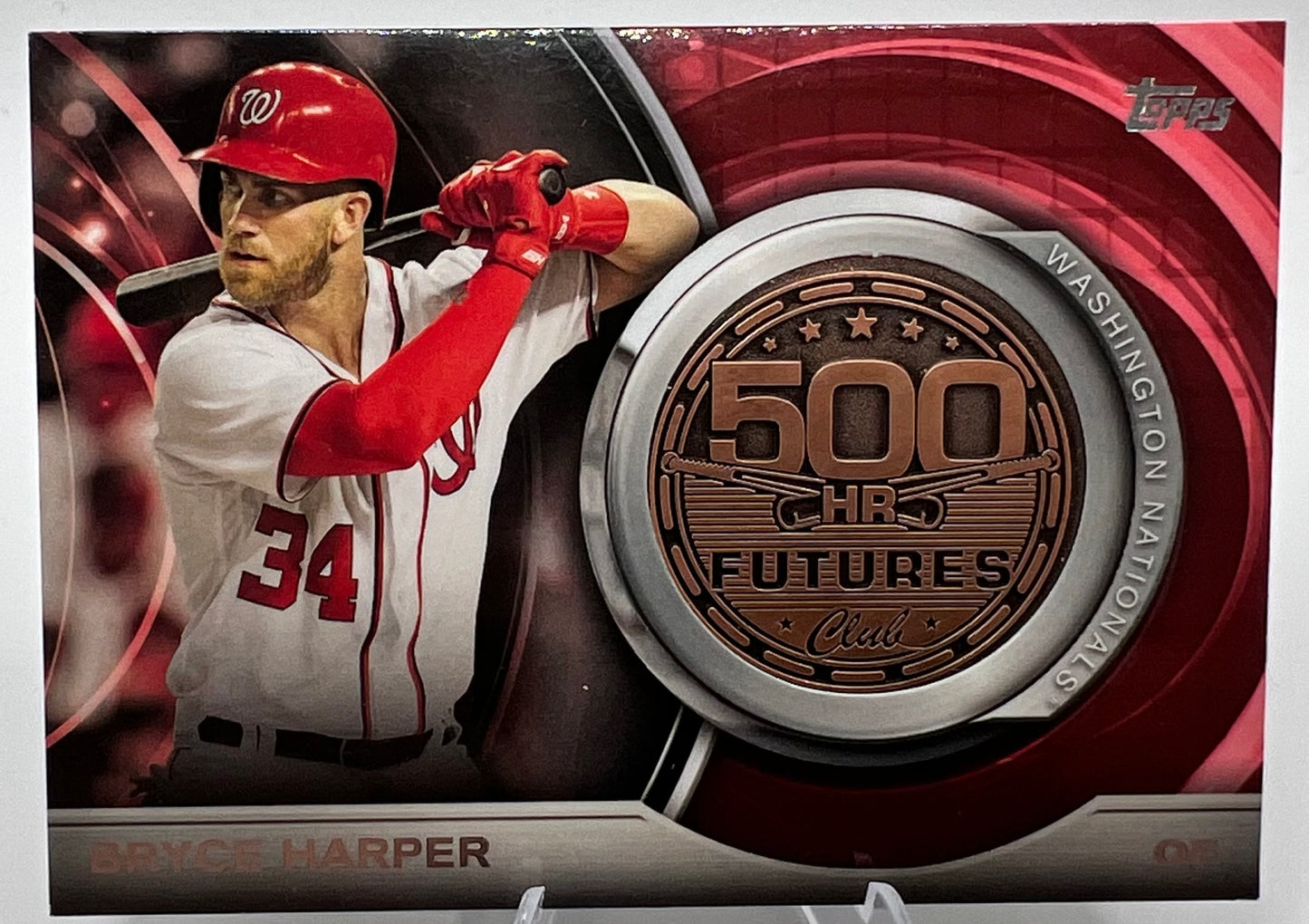 2016 Topps Update Bryce Harper Nations 500 HR Futures Club Medallions #500M6
