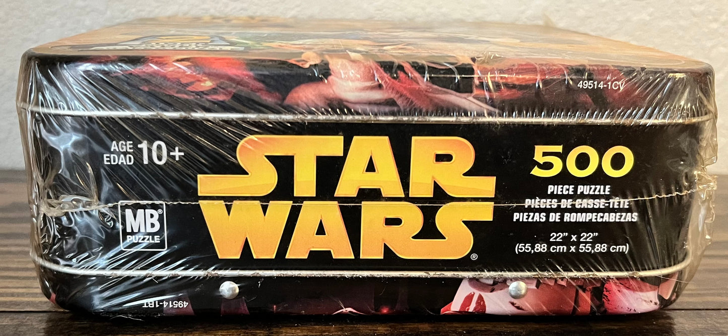 Star Wars 500 Piece 2 Sided Darth Vader Shaped Jigsaw Puzzle in Collectible Tin