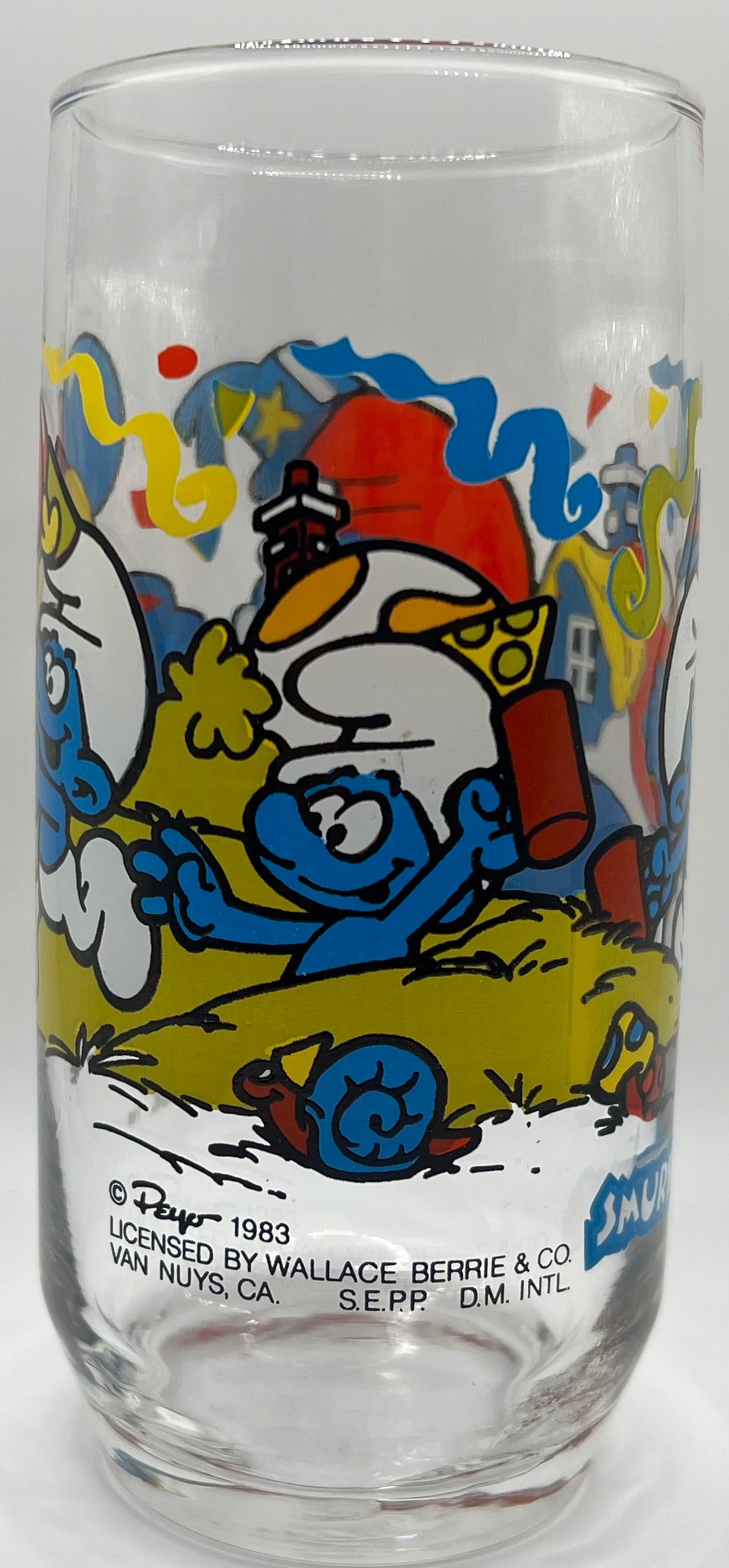 Vintage 1983 Smurfs Papa Smurf Peyo Drinking Glass