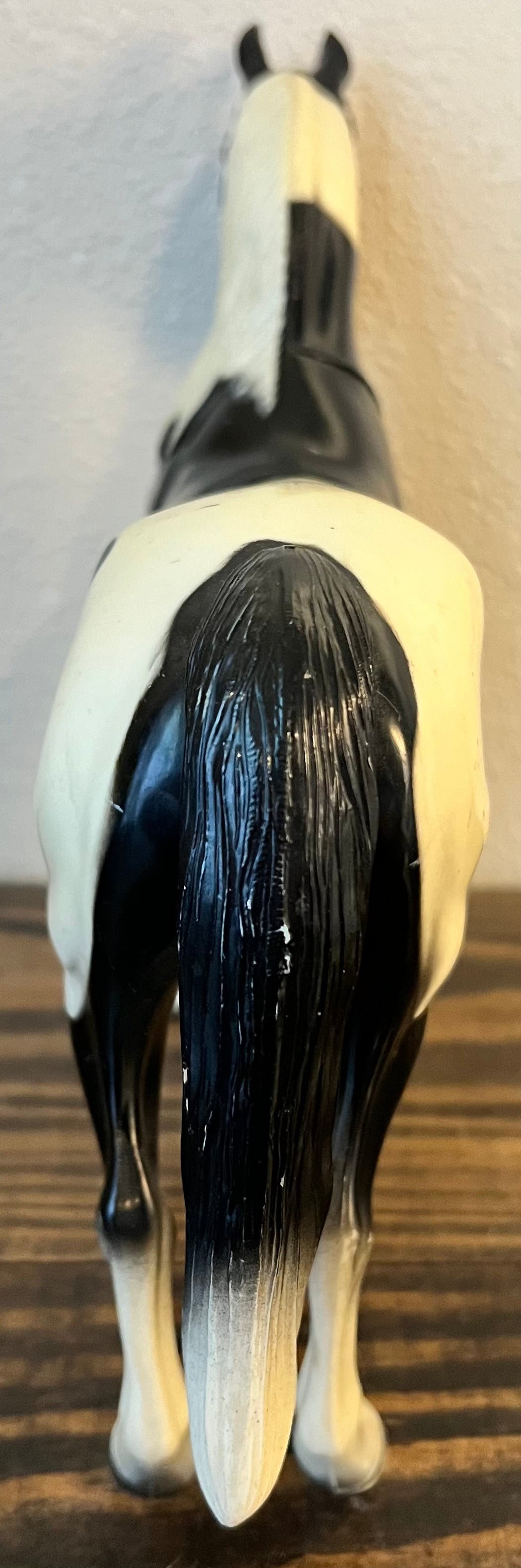 Vintage 1956-67 Breyer Glossy Black White Pinto Tobiano Horse
