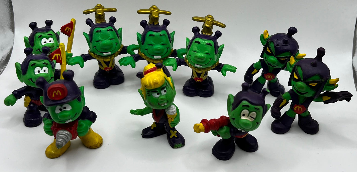 Vintage 1984 Mcdonald's Toys Astrosnik Figure Toy Lot of 10